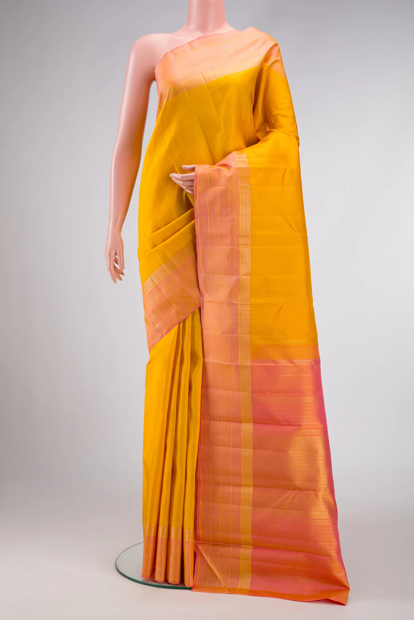 Yellow Kanjivaram Silk Saree