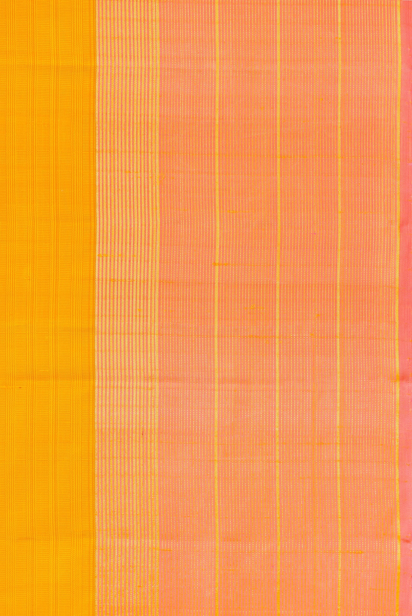 Yellow Kanjivaram Silk Saree - Image 3