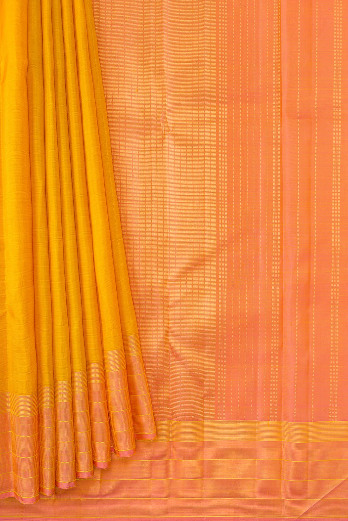 Yellow Kanjivaram Silk Saree - Image 4