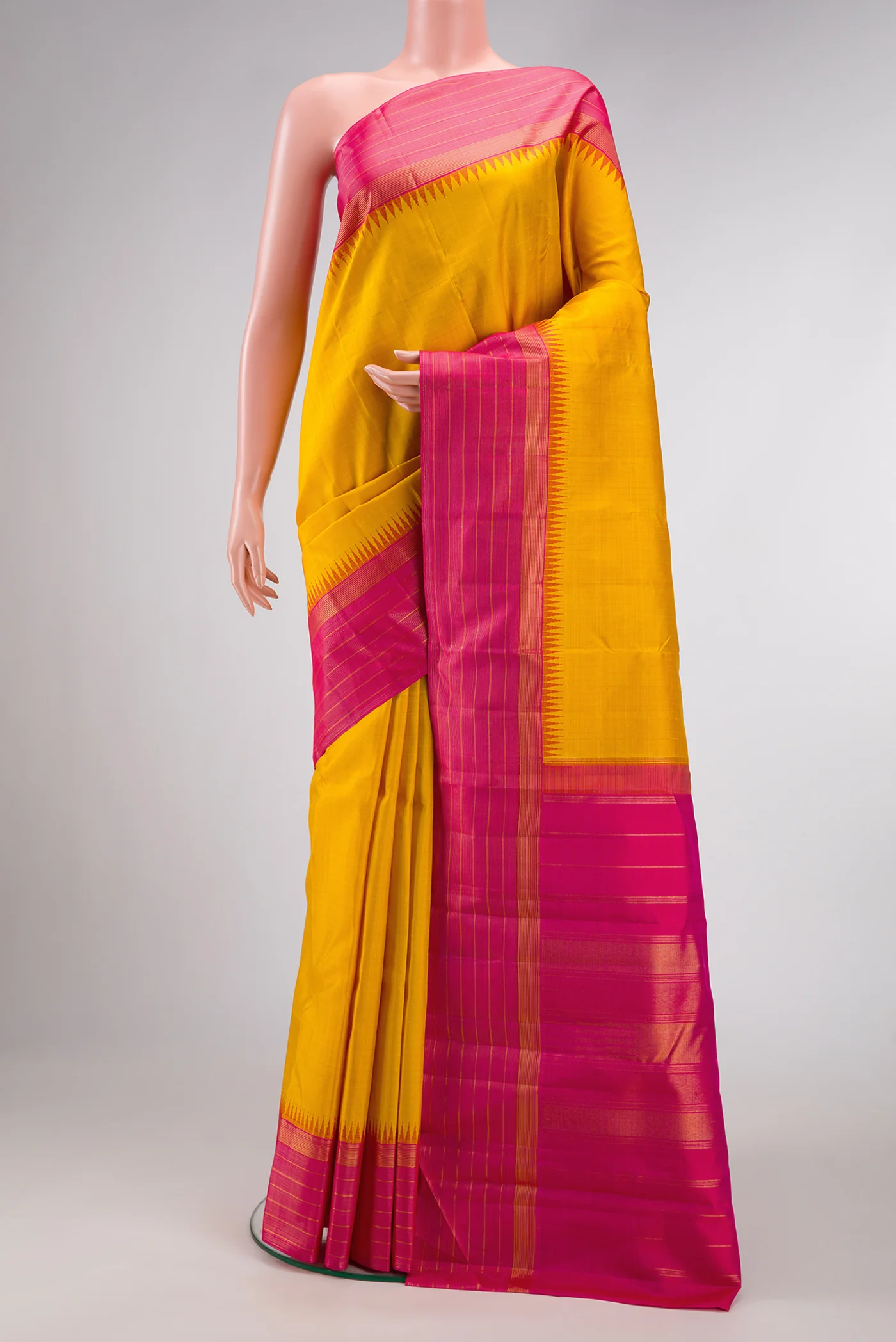 Yellow Kanjivaram Silk Saree