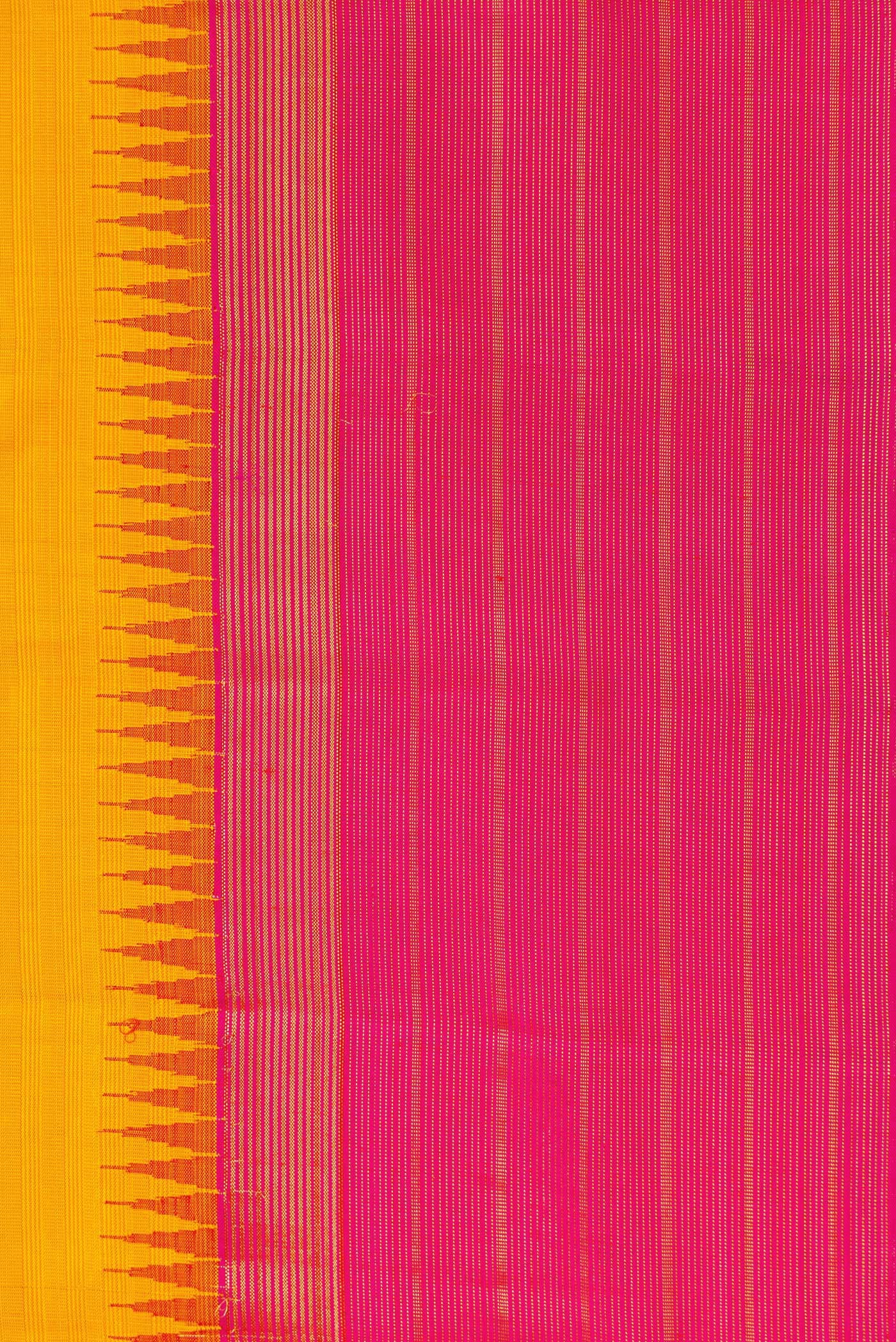 Yellow Kanjivaram Silk Saree - Image 3