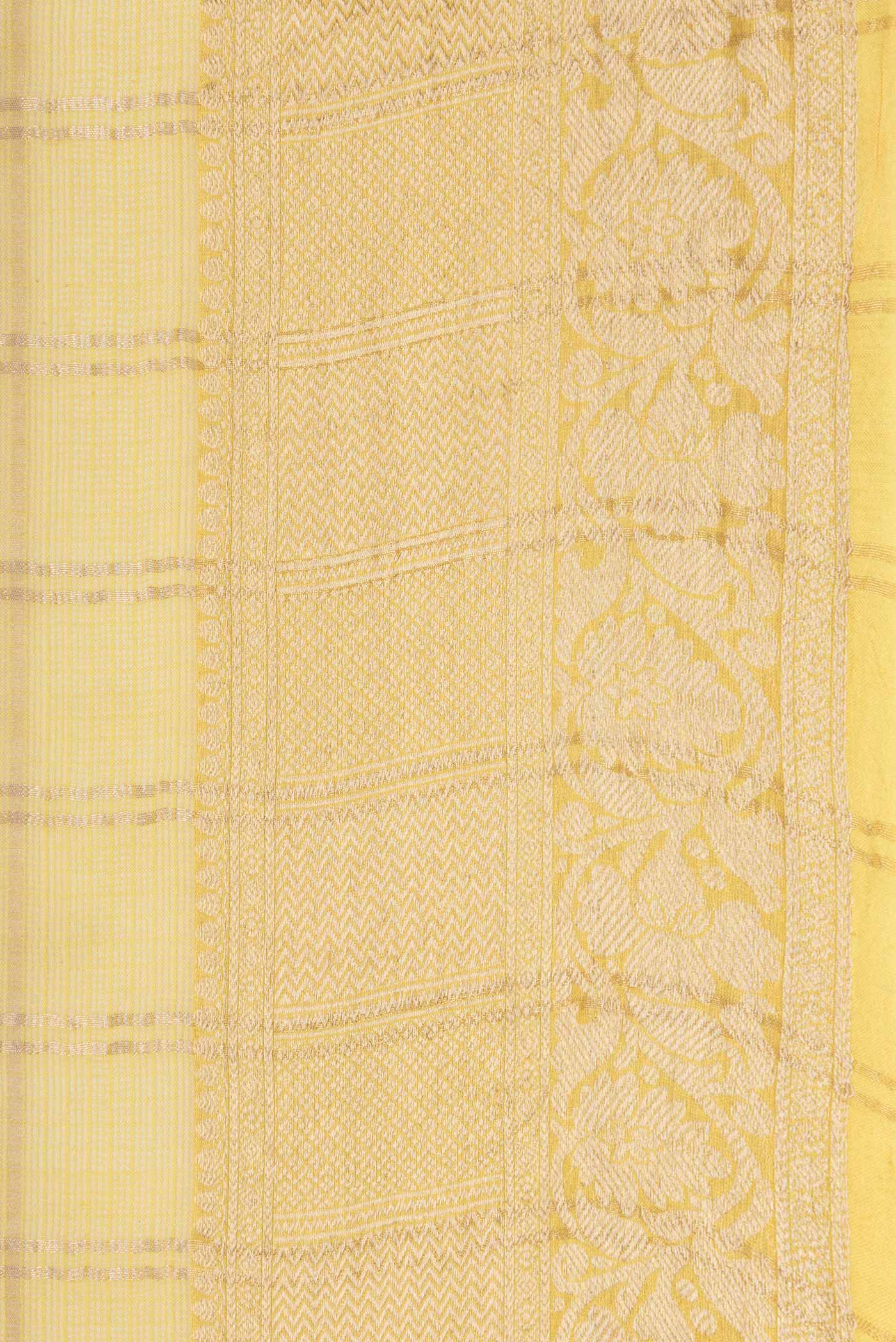 Yellow Dual Tone Kota Silk Saree - Image 3