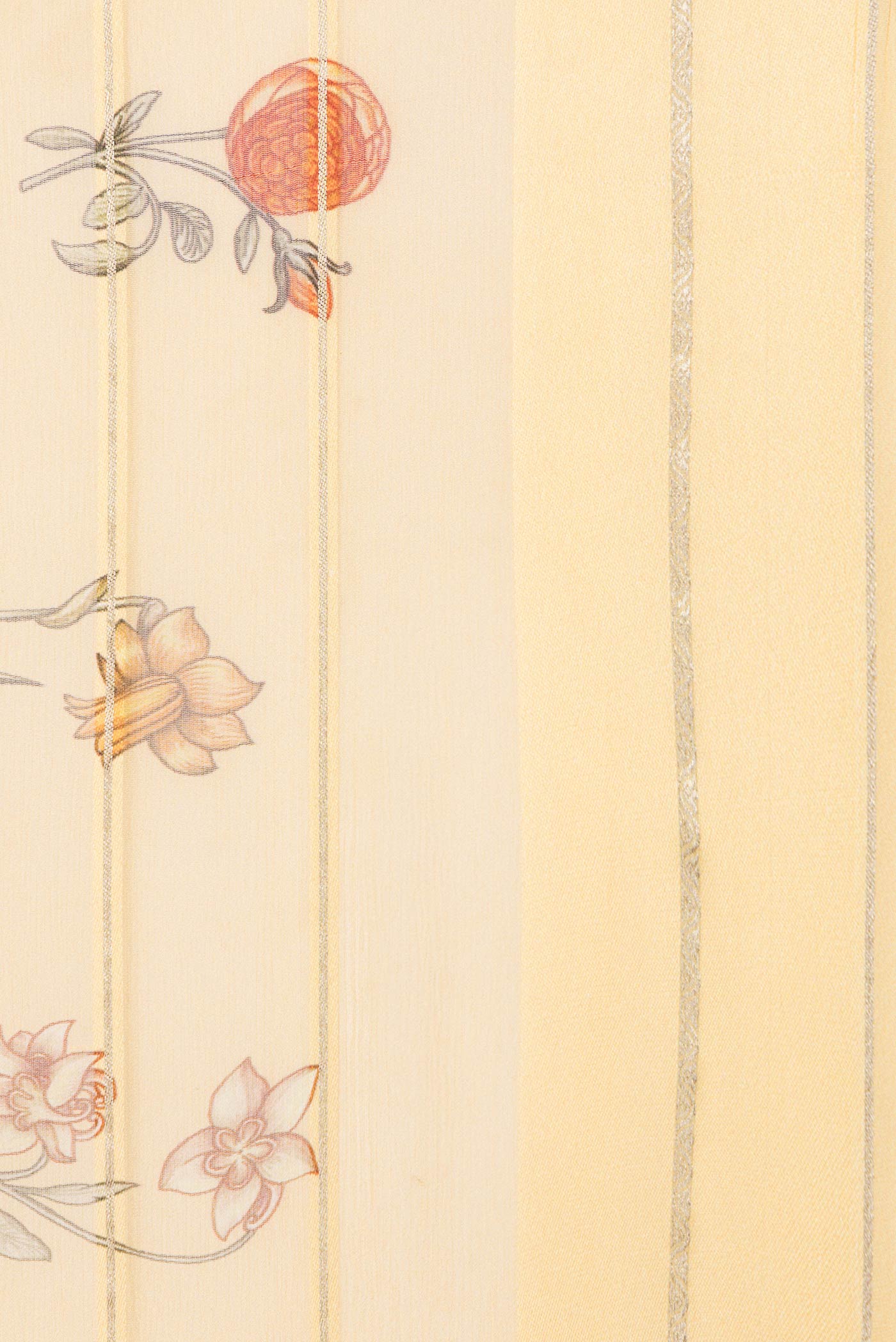Yellow Dual Tone Mysore Chiffon Saree - Image 3