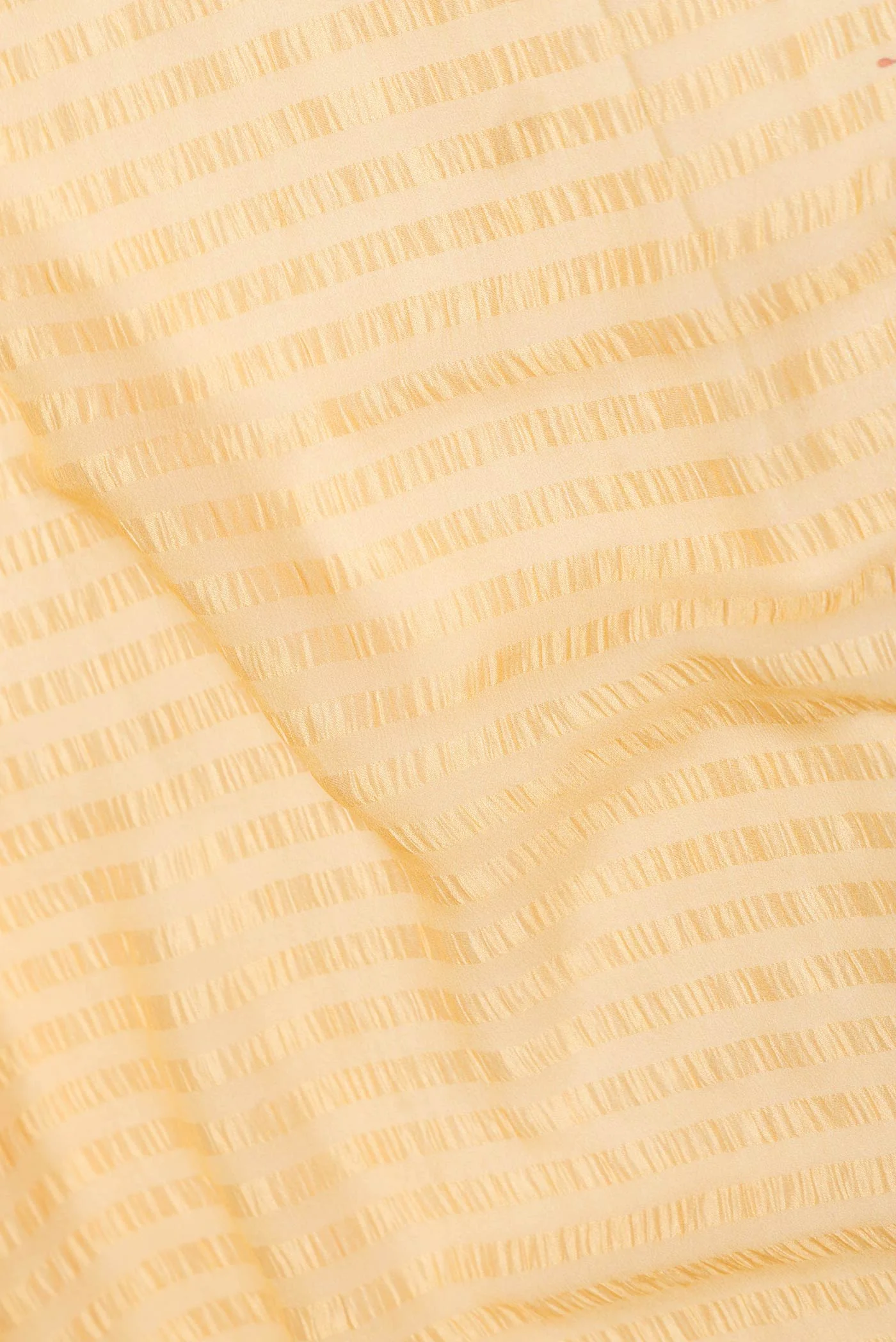 Yellow Dual Tone Mysore Chiffon Saree - Image 2