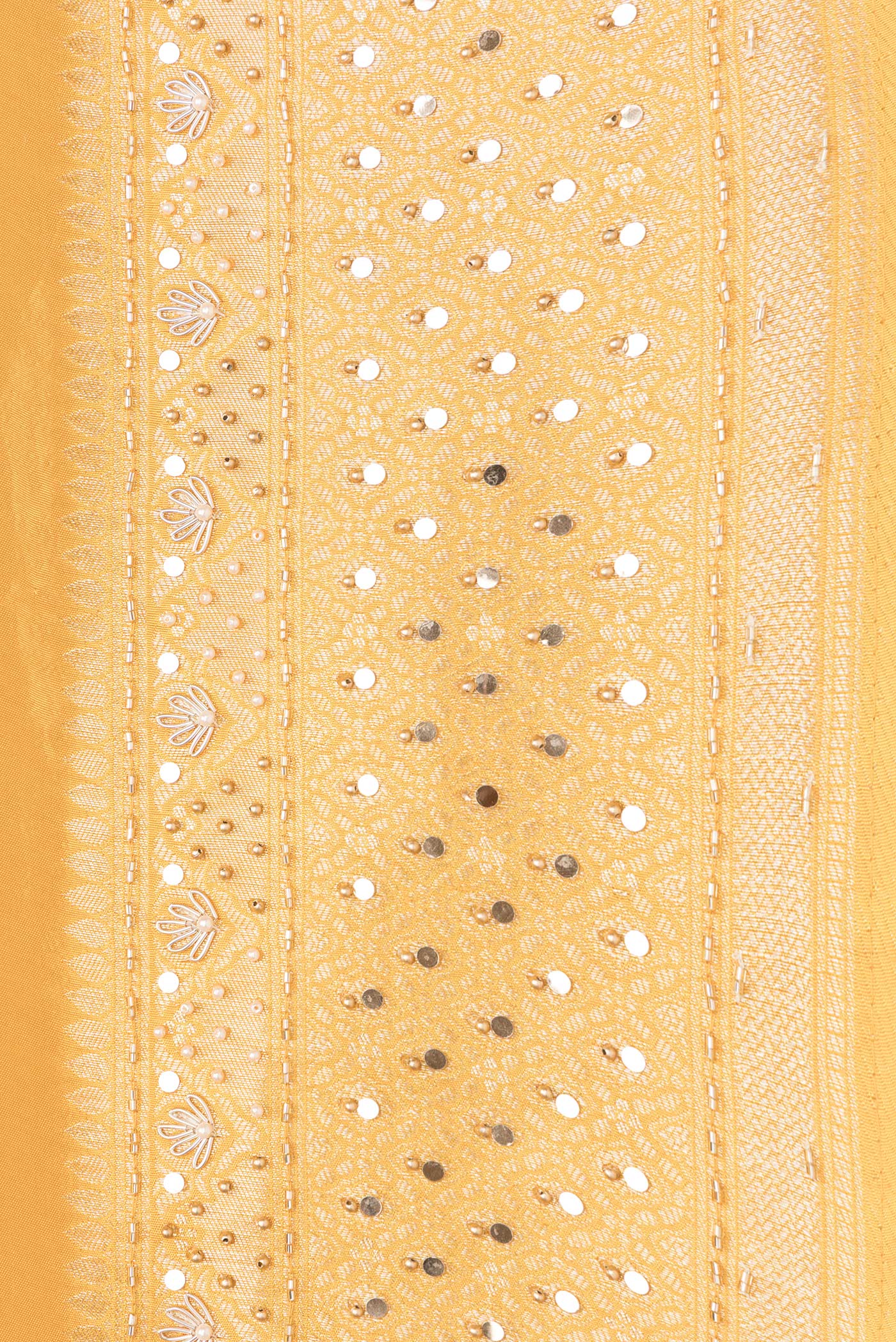 Yellow Tissue Silk Saree - Image 3