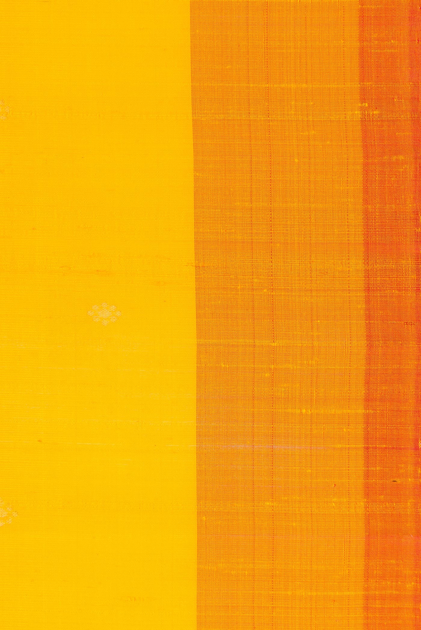 Yellow Raw Silk Saree - Image 3