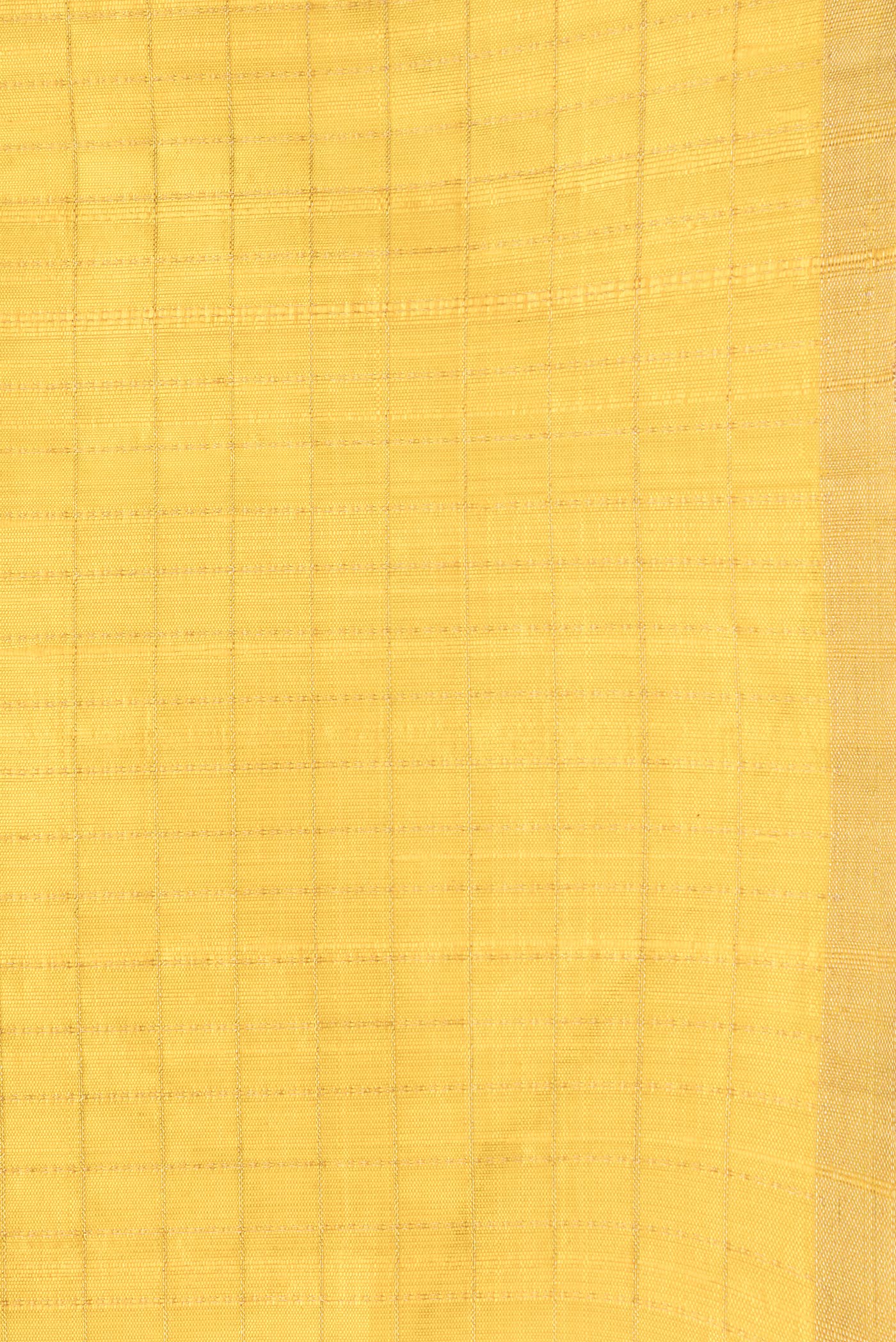Yellow Raw Silk Saree - Image 3