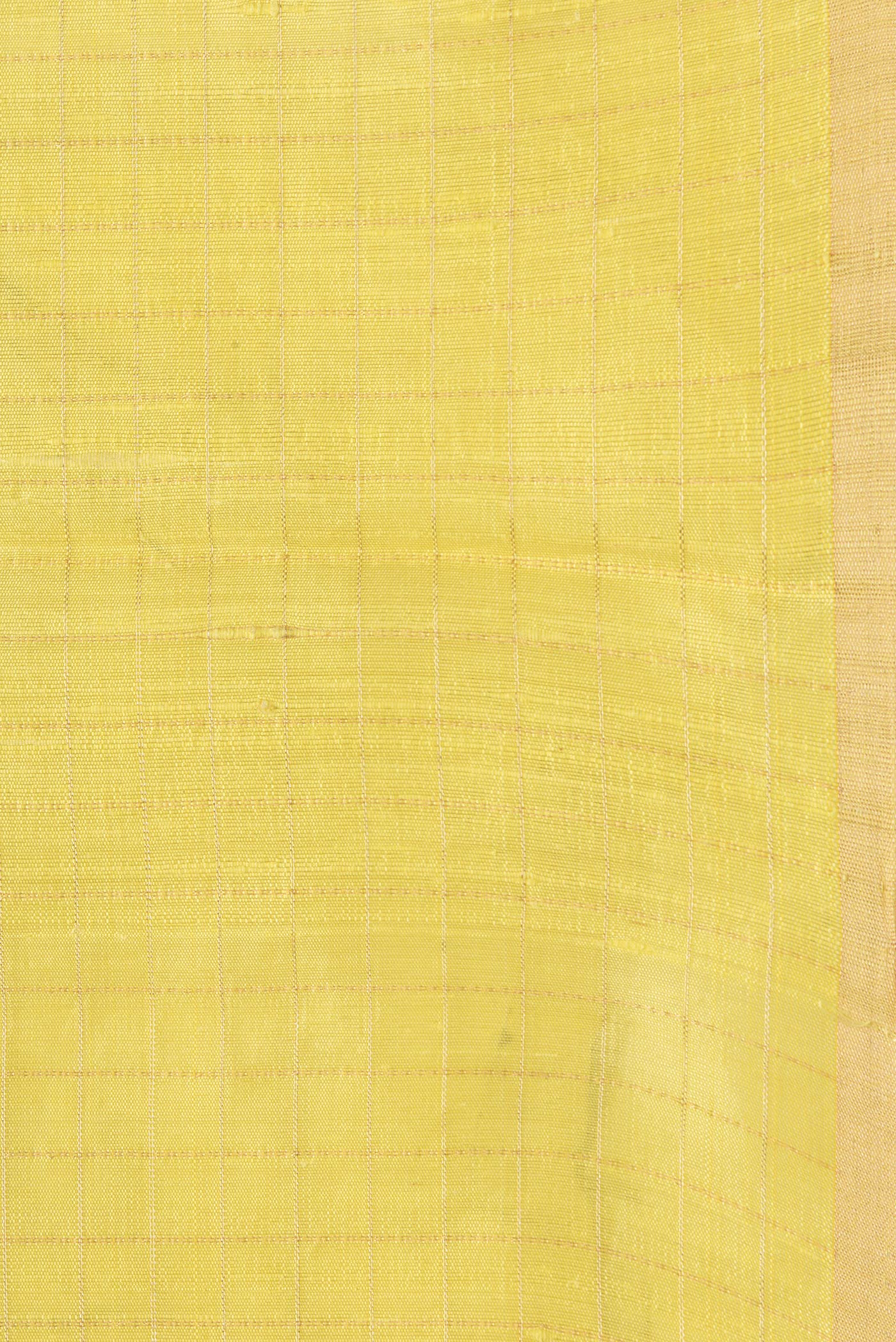Lemon Yellow Raw Silk Saree - Image 3