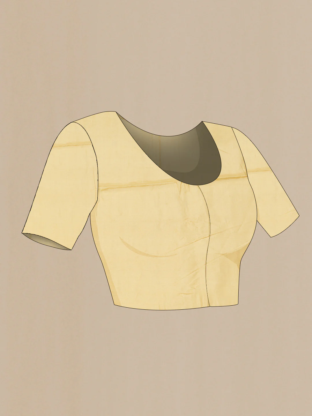 Yellow Dual Tone Tussar Saree - Image 4