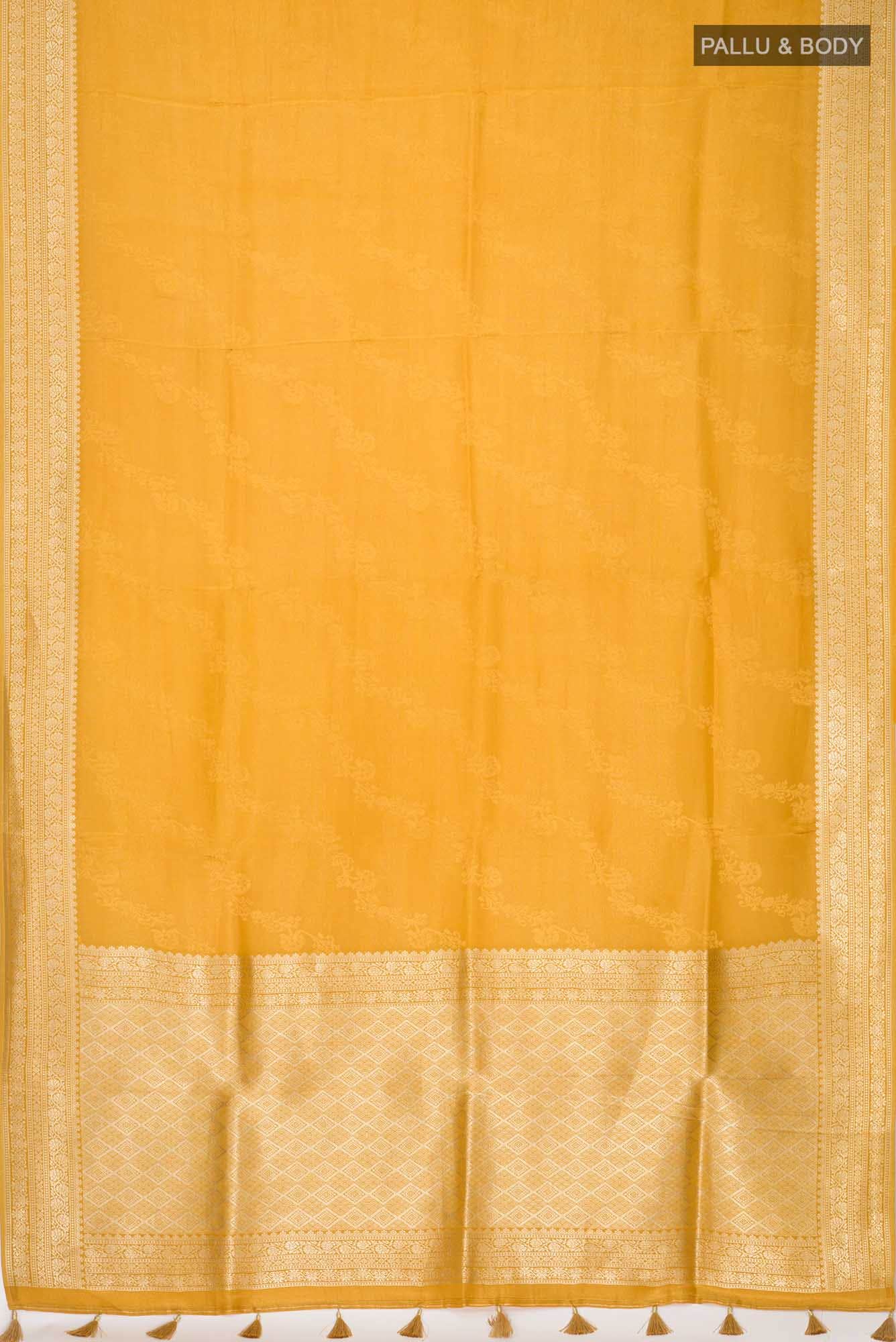 Yellow Georgette Saree - Image 2