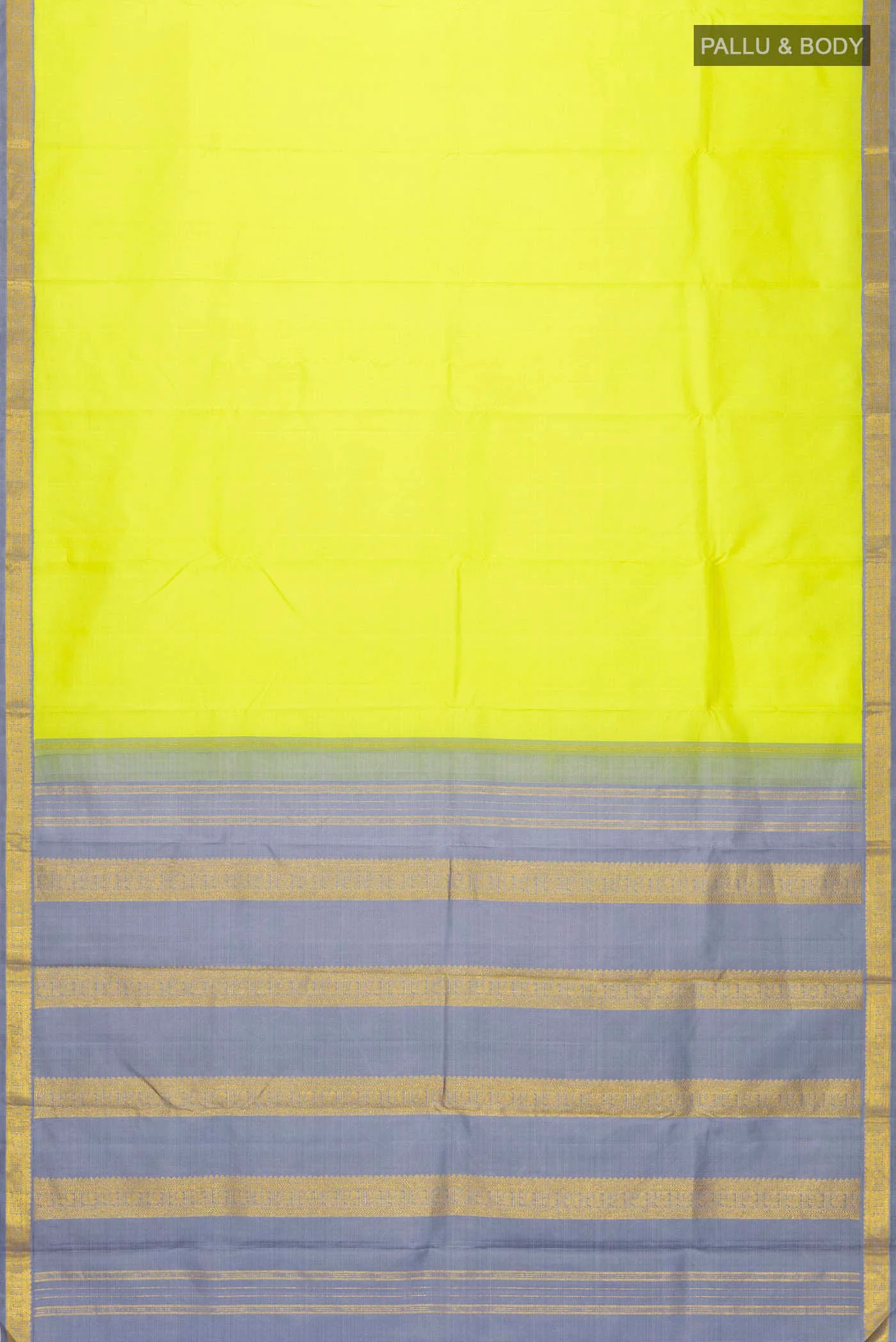 Yellow Kanchipuram Silk Saree - Image 6
