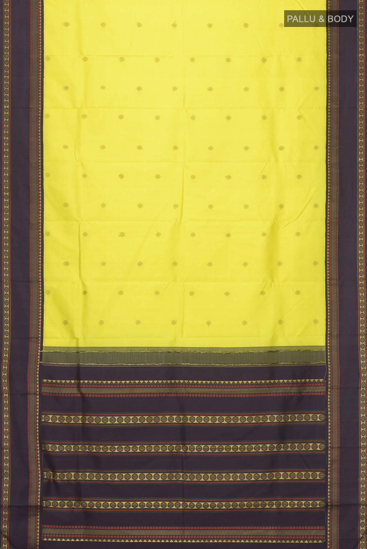 Yellow Kanjivaram Silk Saree - Image 6