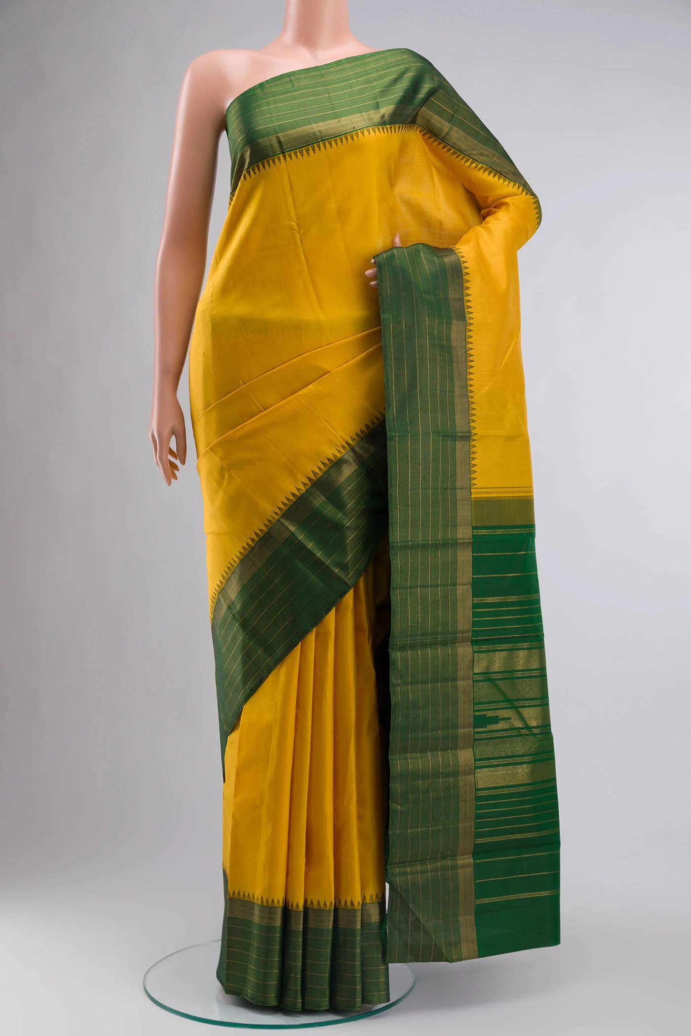 Yellow Kanjivaram Silk Saree