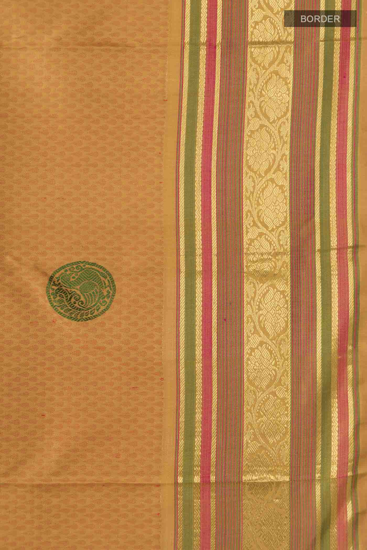 Yellow Kanjivaram Silk Saree - Image 3