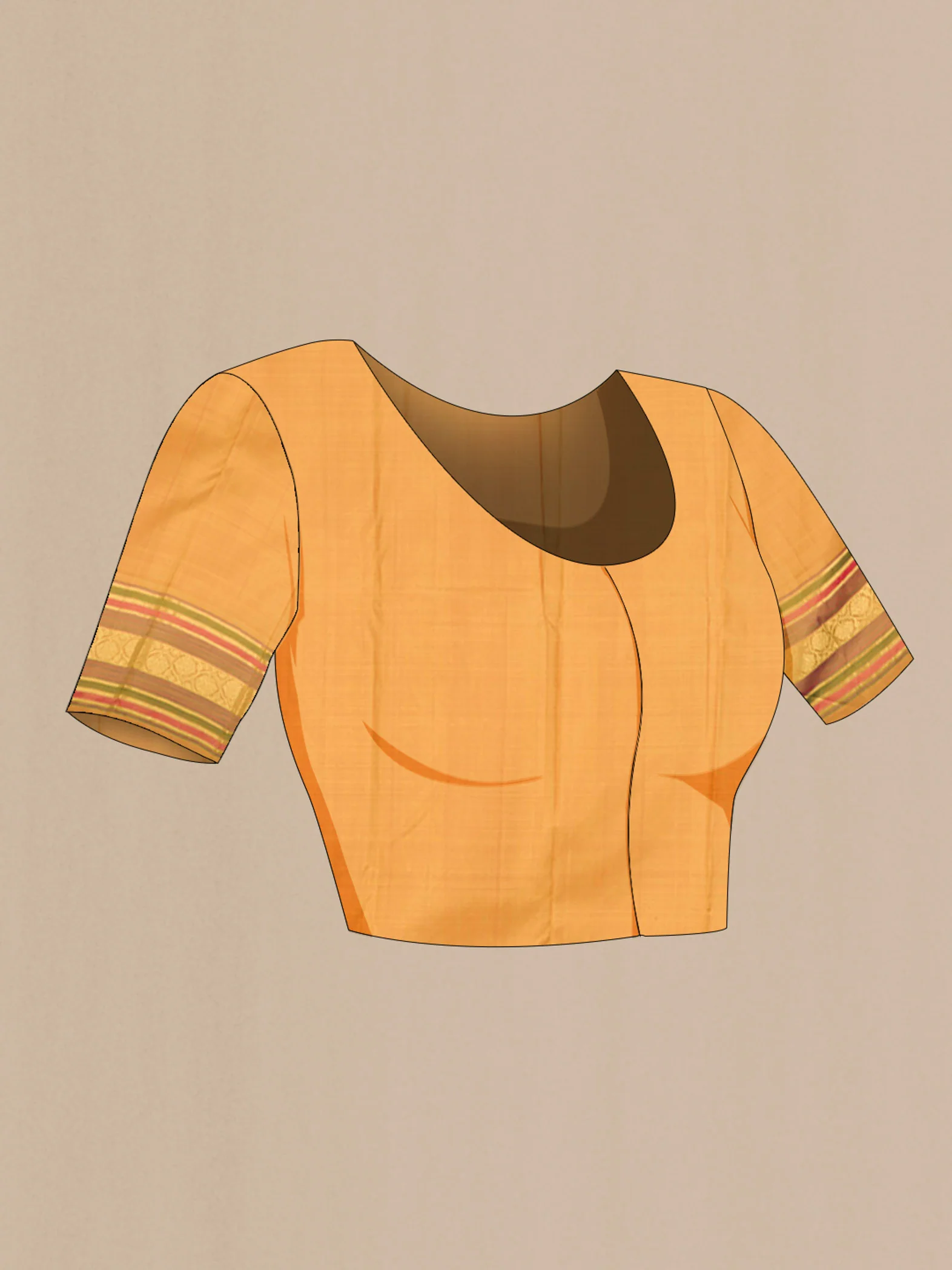 Yellow Kanjivaram Silk Saree - Image 5