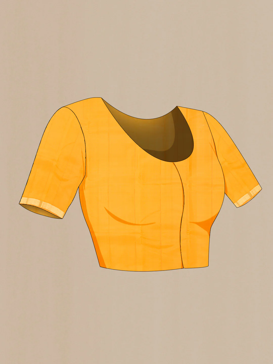 Yellow Kanchipuram Silk Saree - Image 5