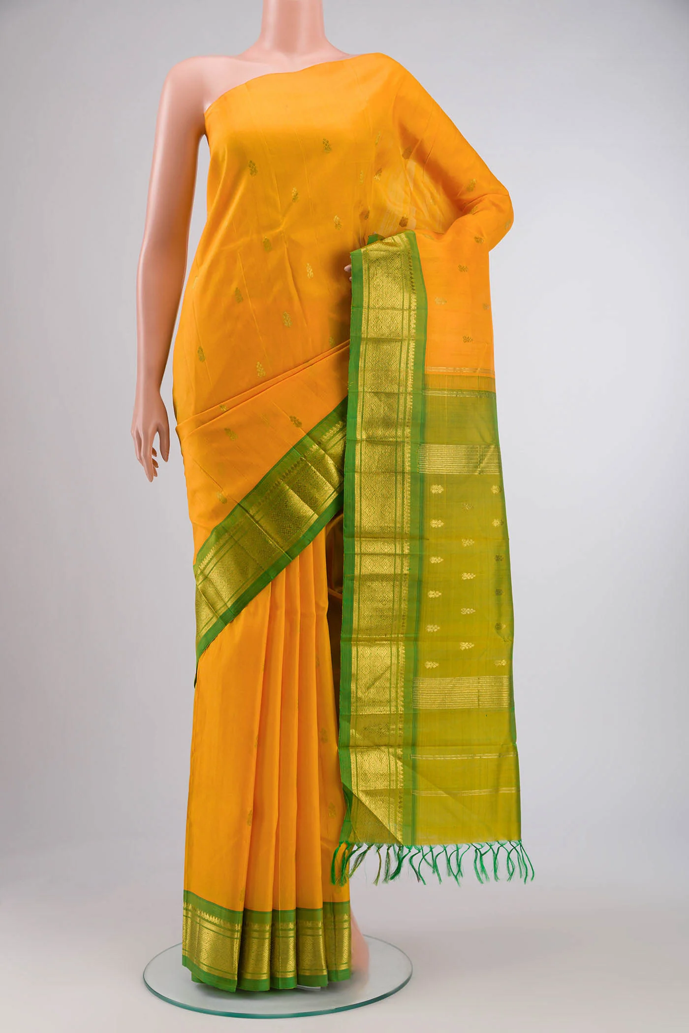 Yellow Kanjivaram Silk Saree