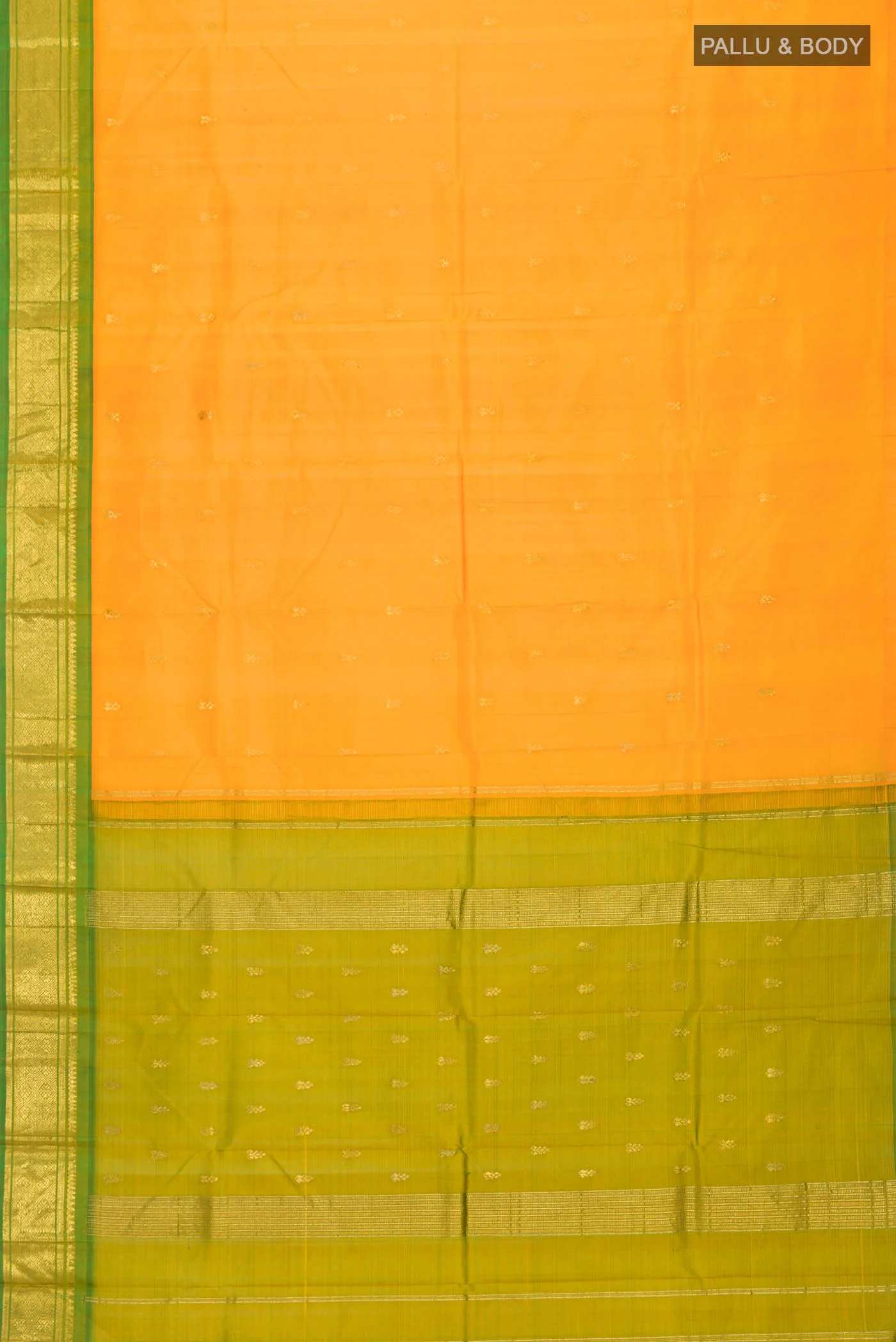 Yellow Kanjivaram Silk Saree - Image 5