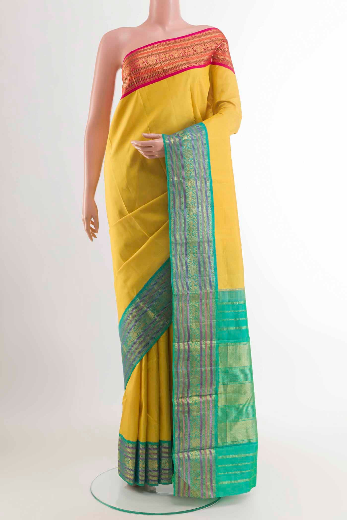 Yellow Kanjivaram Silk Saree