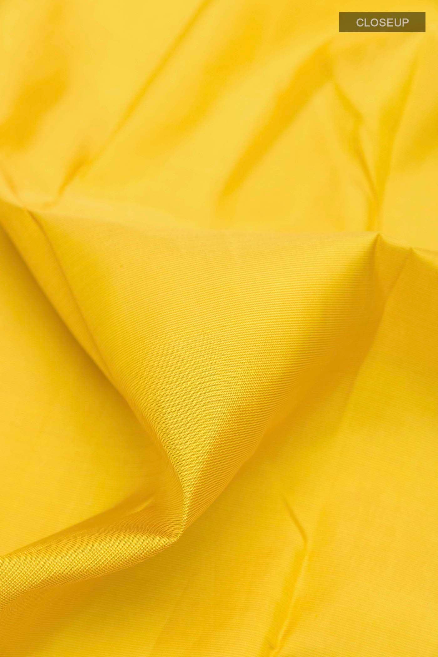 Yellow Kanjivaram Silk Saree - Image 2