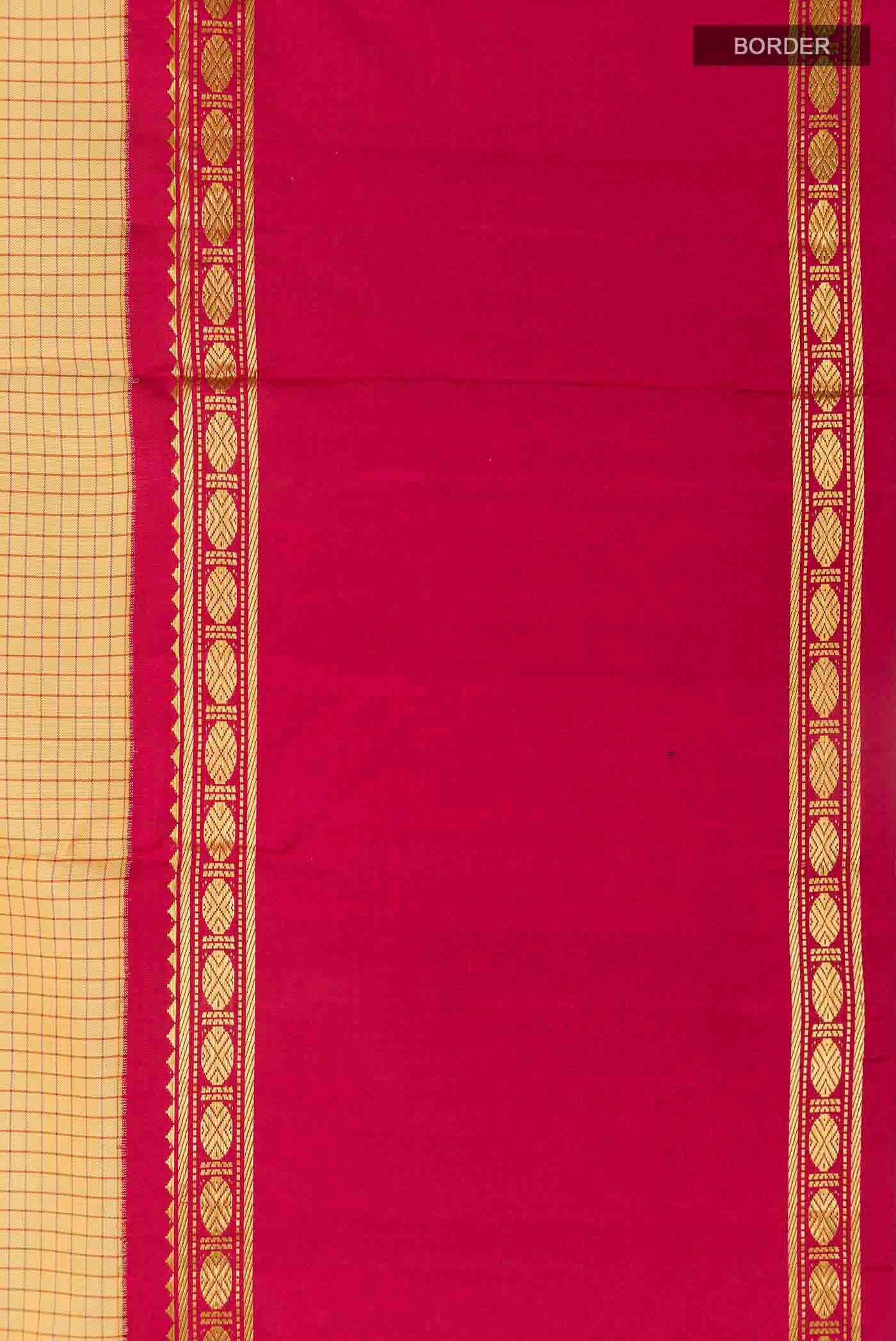 Yellow Kanjivaram Silk Saree - Image 3