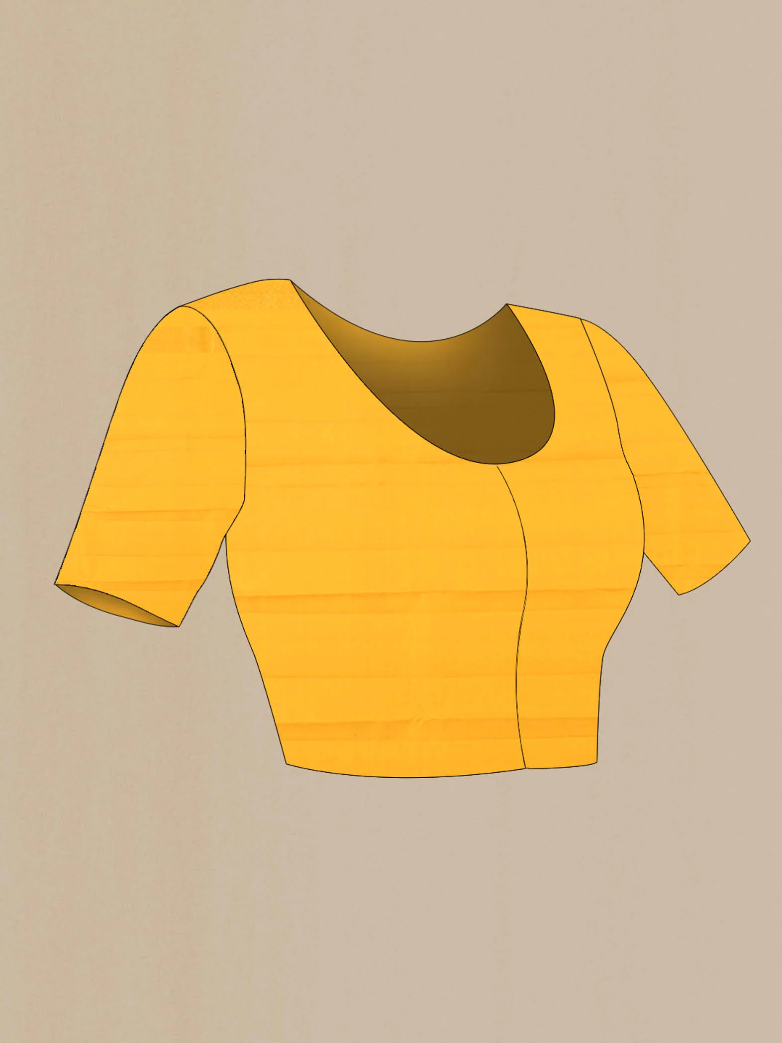 Yellow Kanjivaram Silk Saree - Image 4