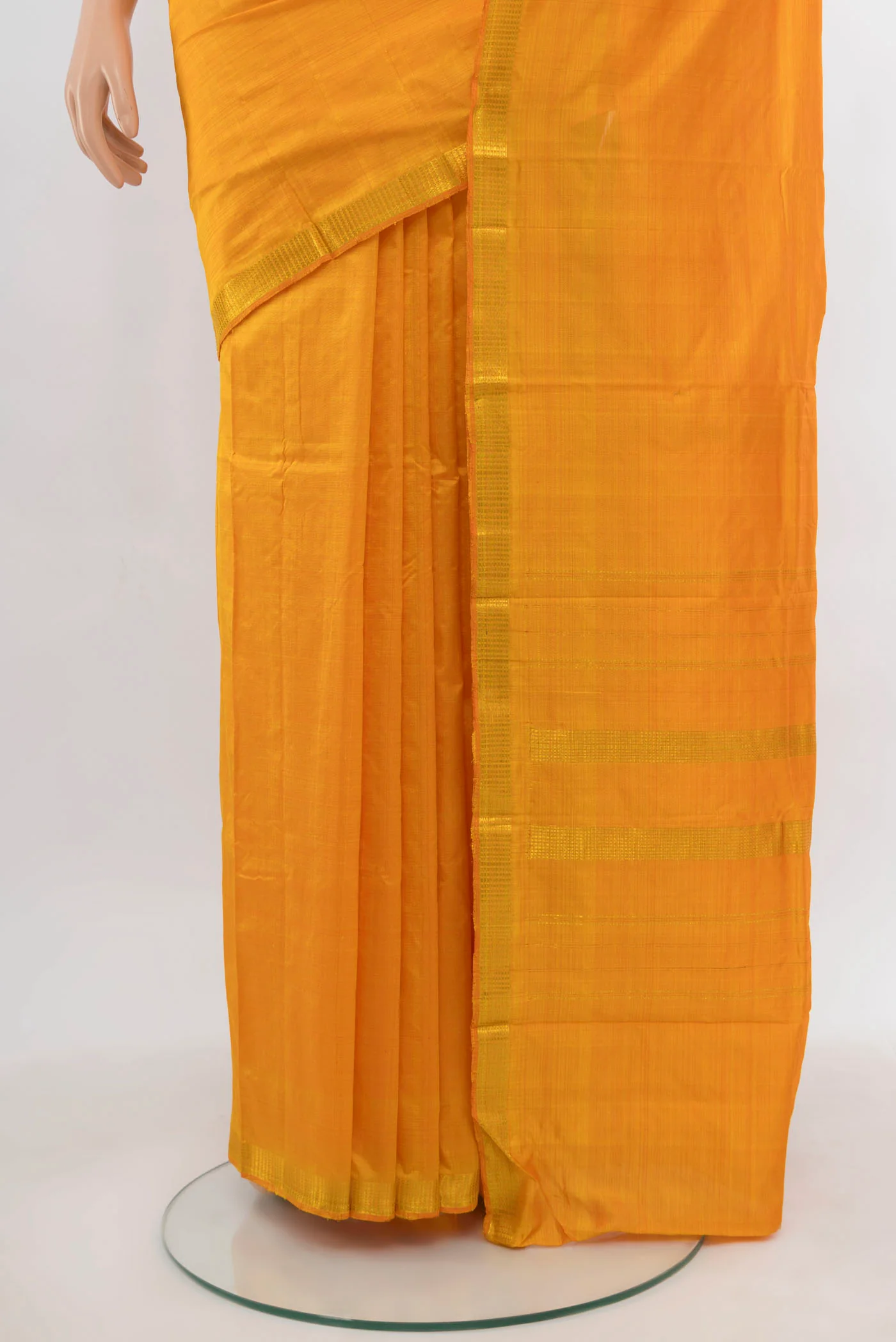 Yellow Kanchipuram Silk Saree - Image 3
