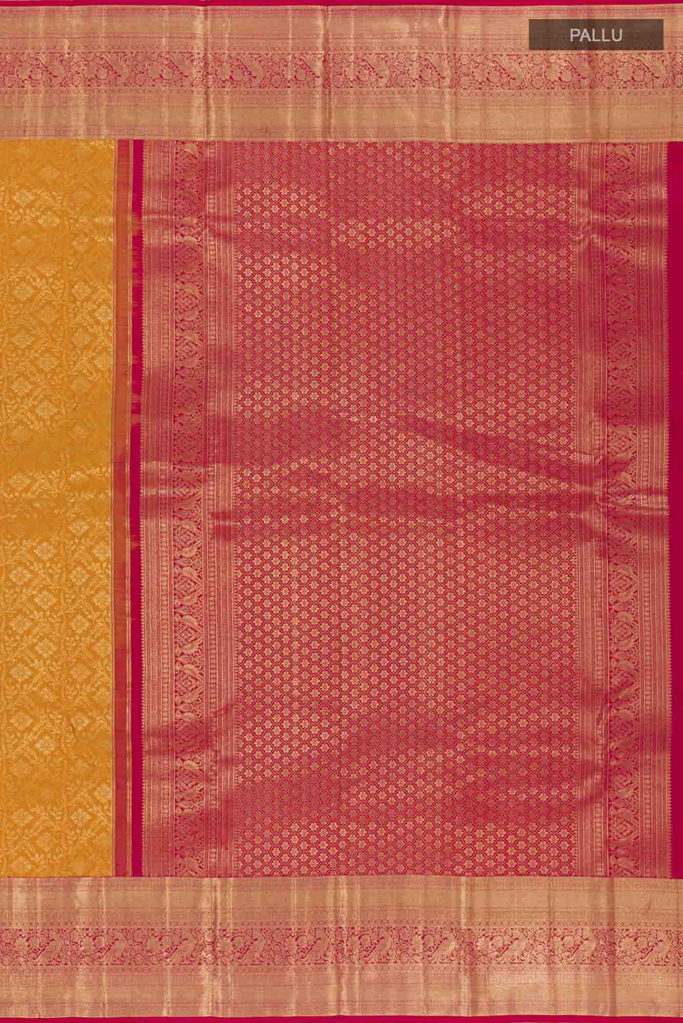 Yellow Kanchipuram Silk Saree - Image 6