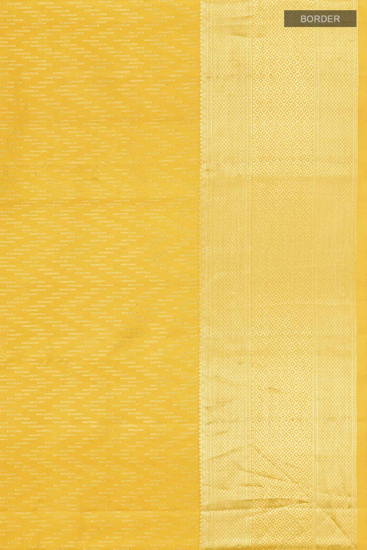 Yellow Kanchipuram Silk Saree - Image 3