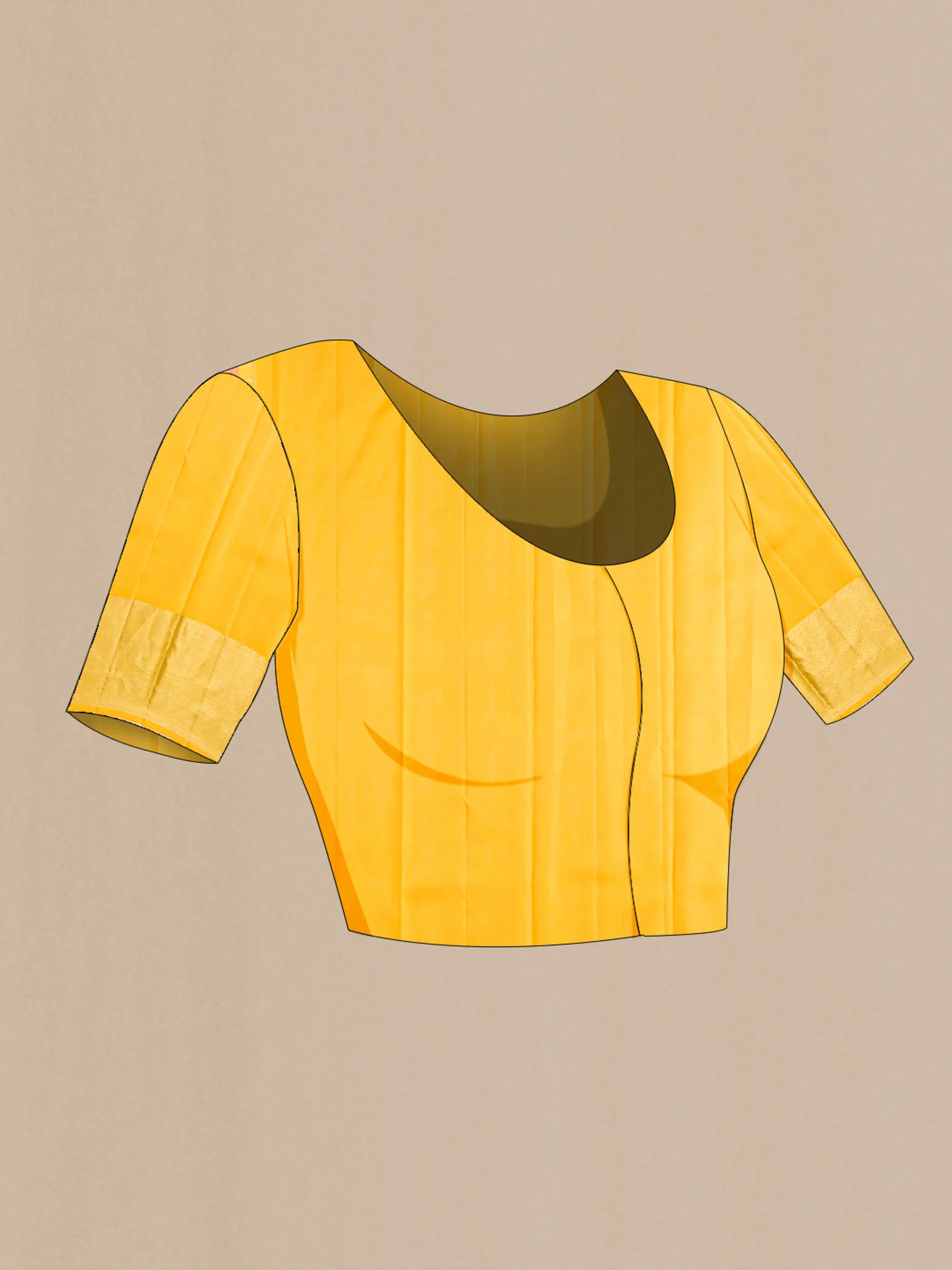 Yellow Kanchipuram Silk Saree - Image 5