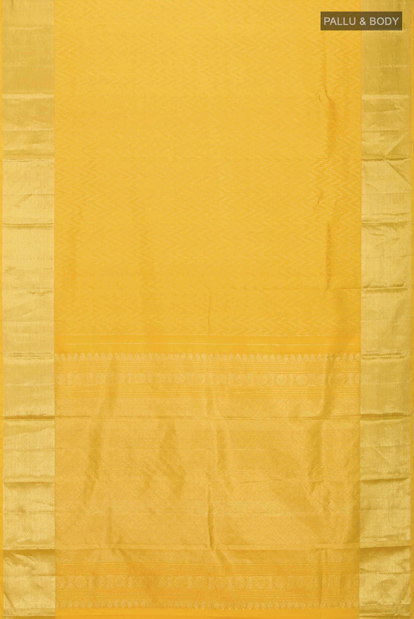 Yellow Kanchipuram Silk Saree - Image 6