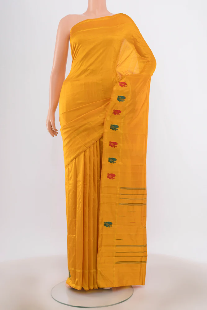 Yellow Kanchipuram Silk Saree