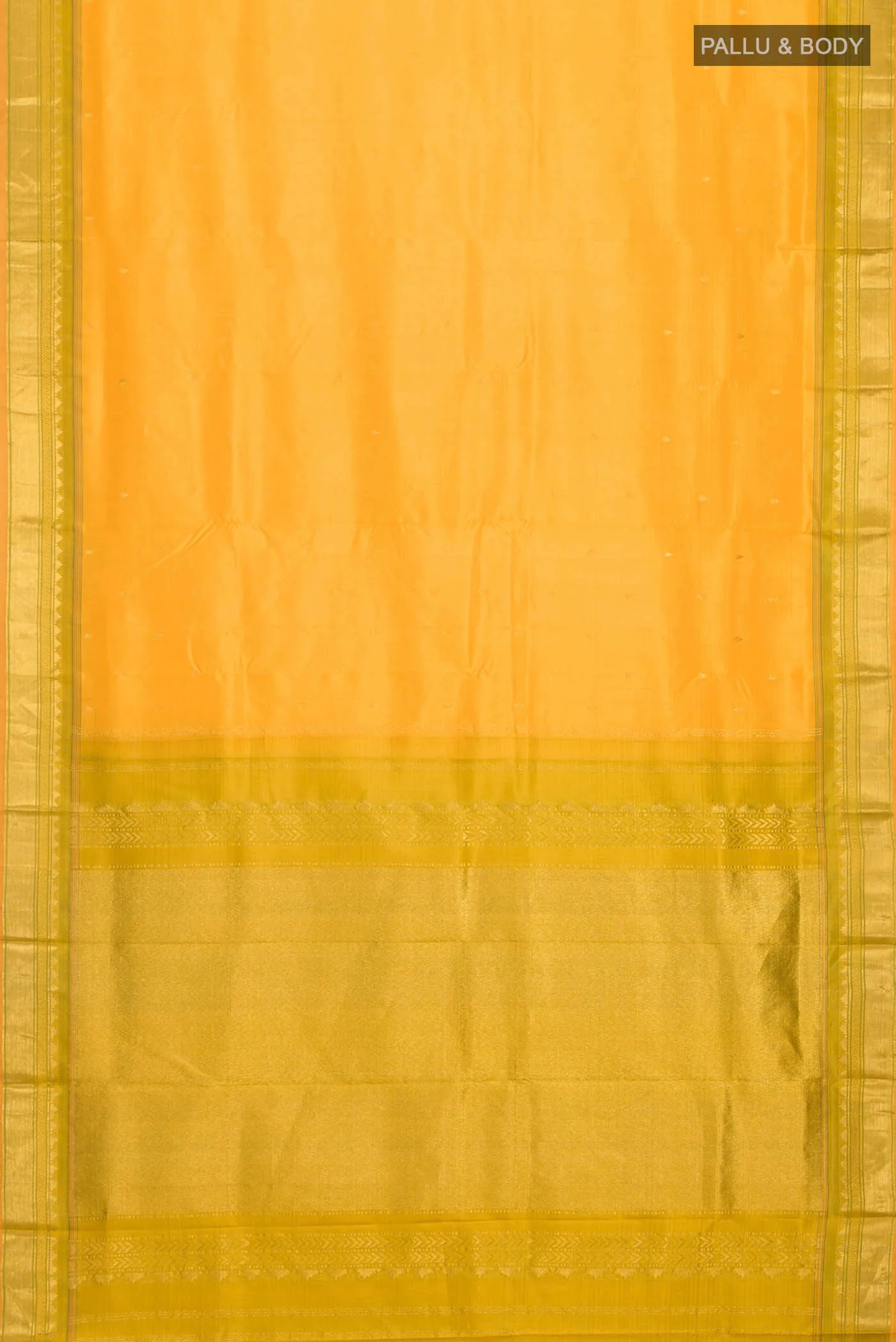 Yellow Kanchipuram Silk Saree - Image 6