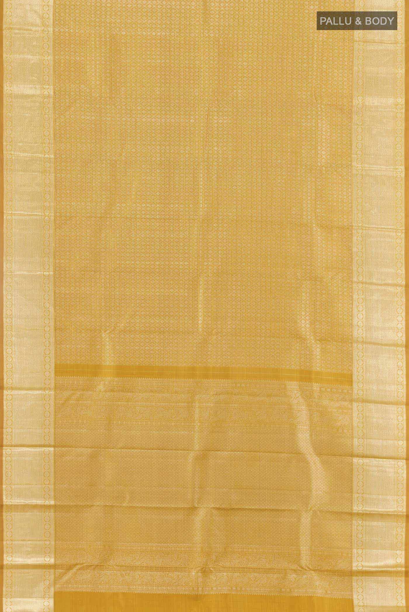 Yellow Kanchipuram Silk Saree - Image 6