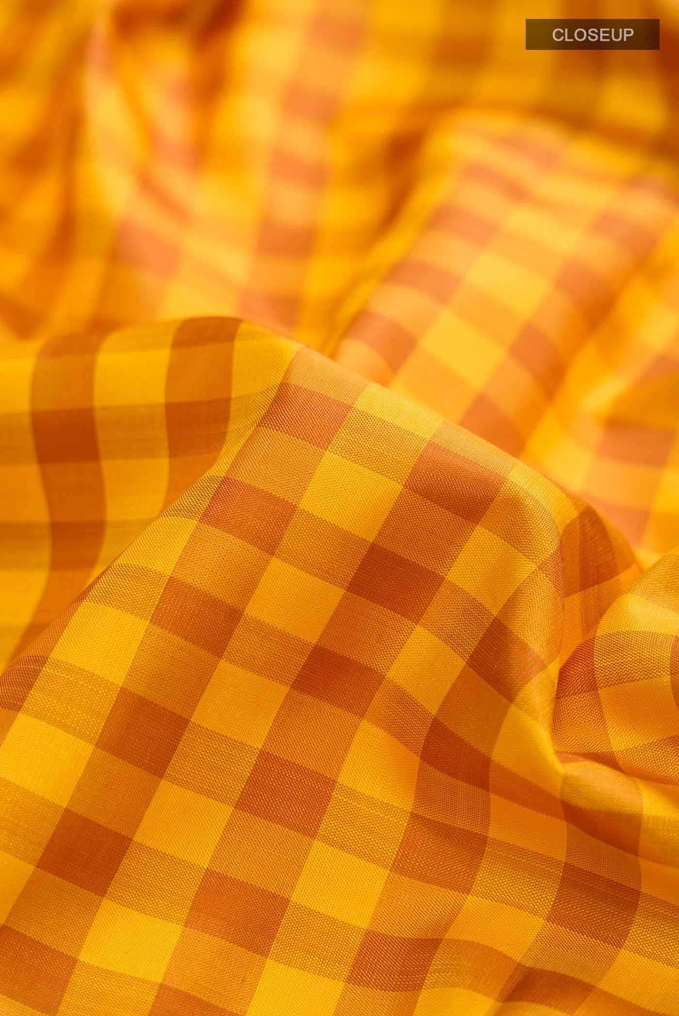 Yellow Kanchipuram Silk Saree - Image 3