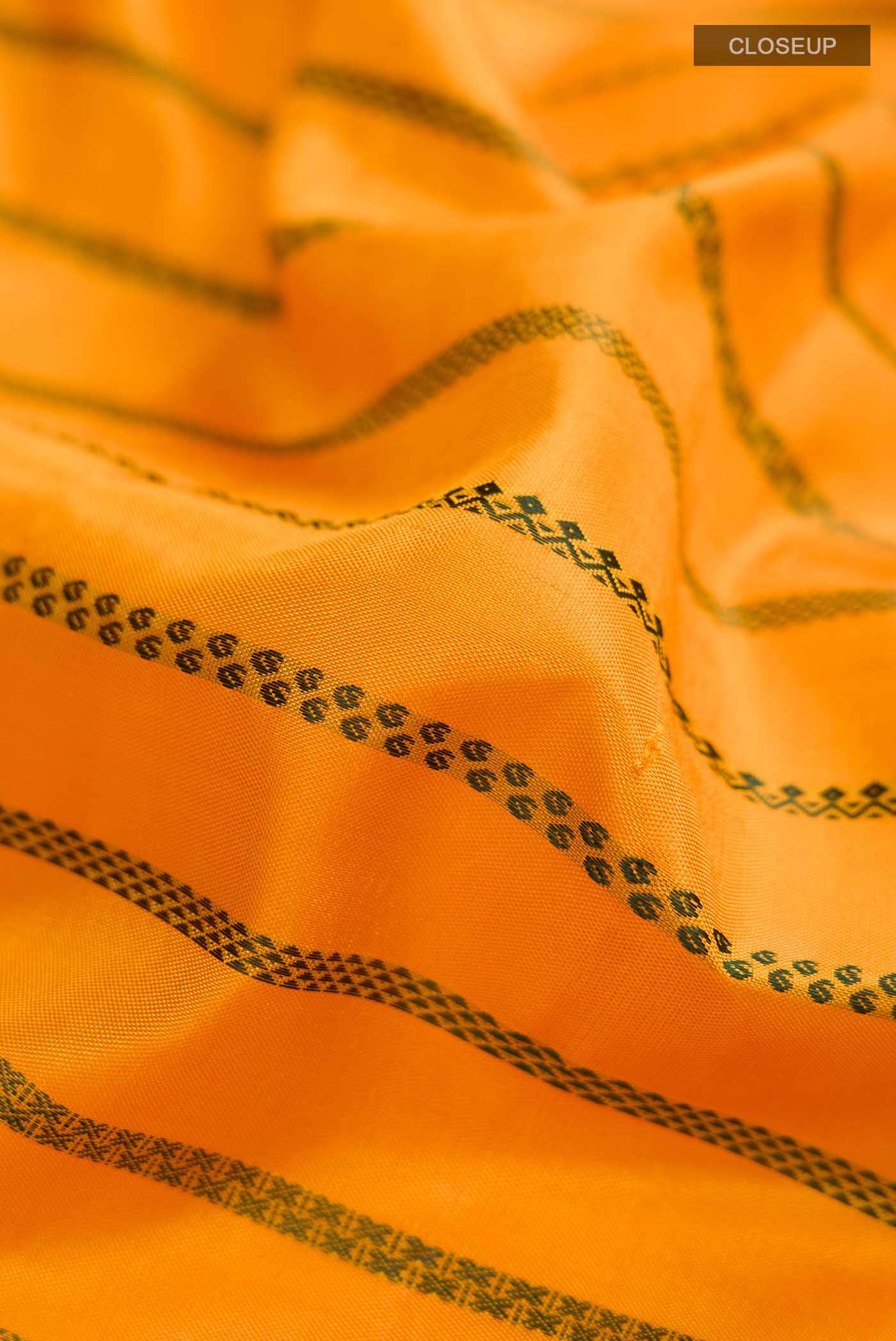 Yellow Kanjivaram Silk Saree - Image 3
