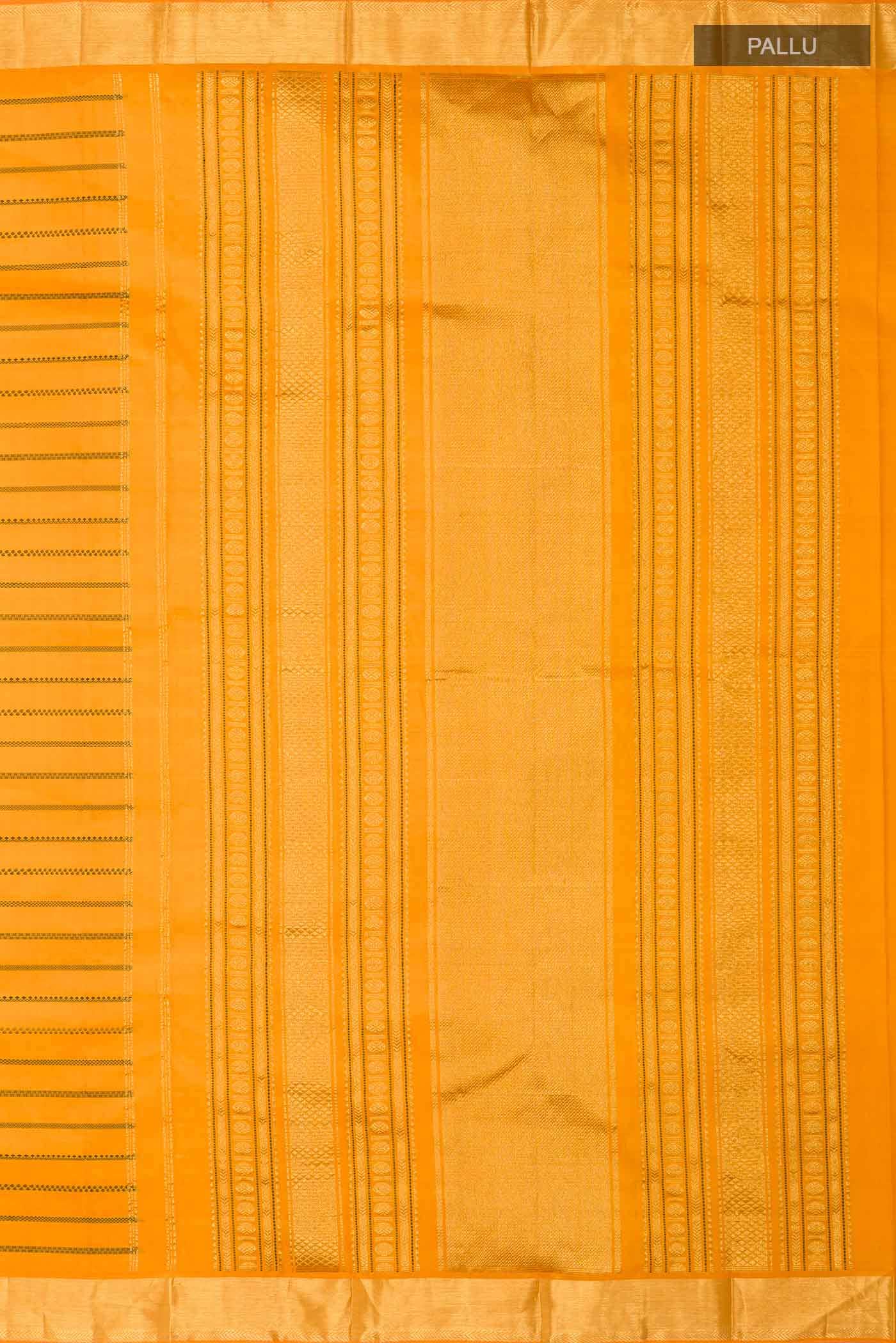 Yellow Kanjivaram Silk Saree - Image 5