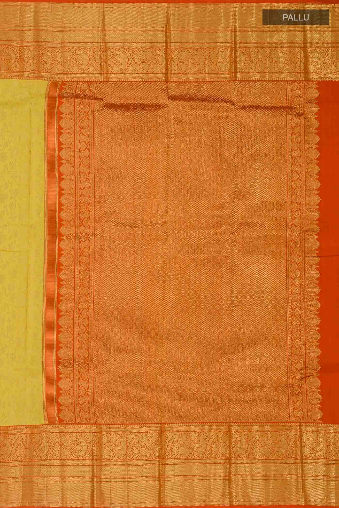 Yellow Kanchipuram Silk Saree - Image 5