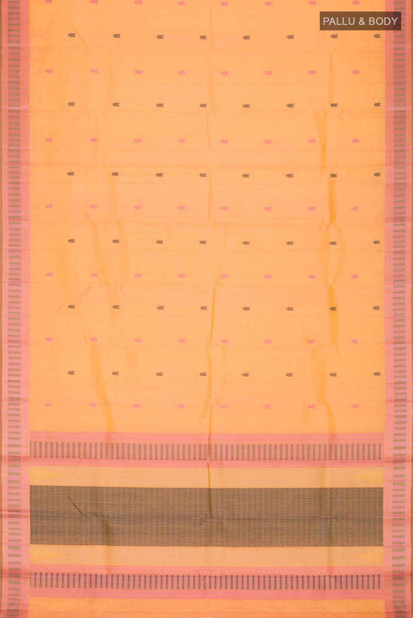 Yellow Kanchipuram Silk Saree - Image 4