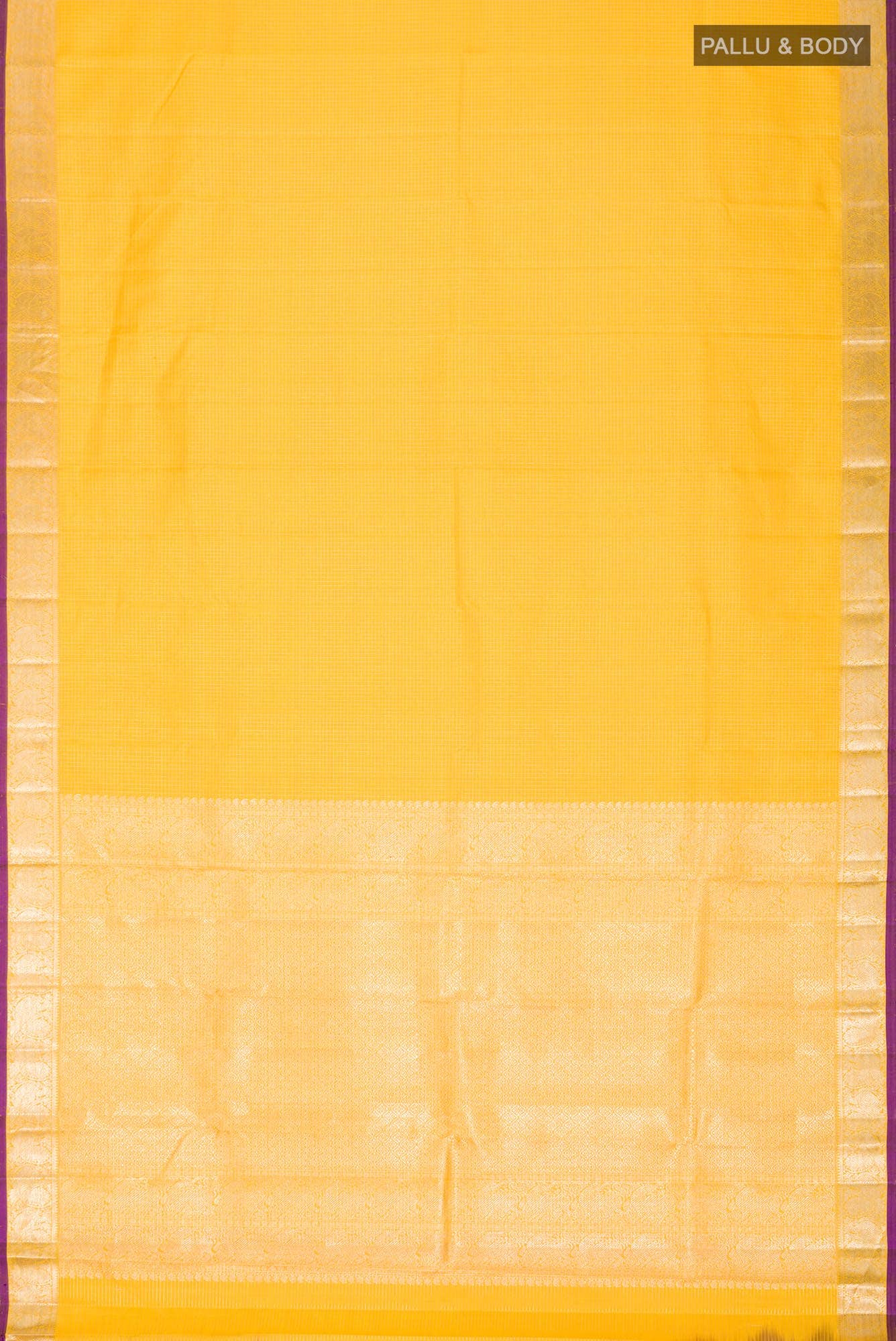 Yellow Kanjivaram Silk Saree - Image 4