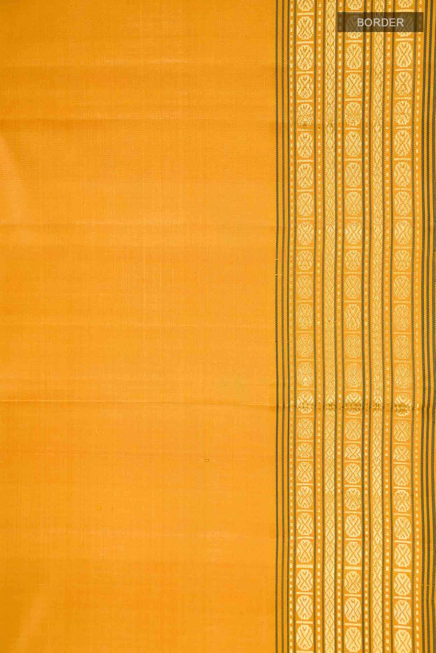 Yellow Kanjivaram Silk Saree - Image 5