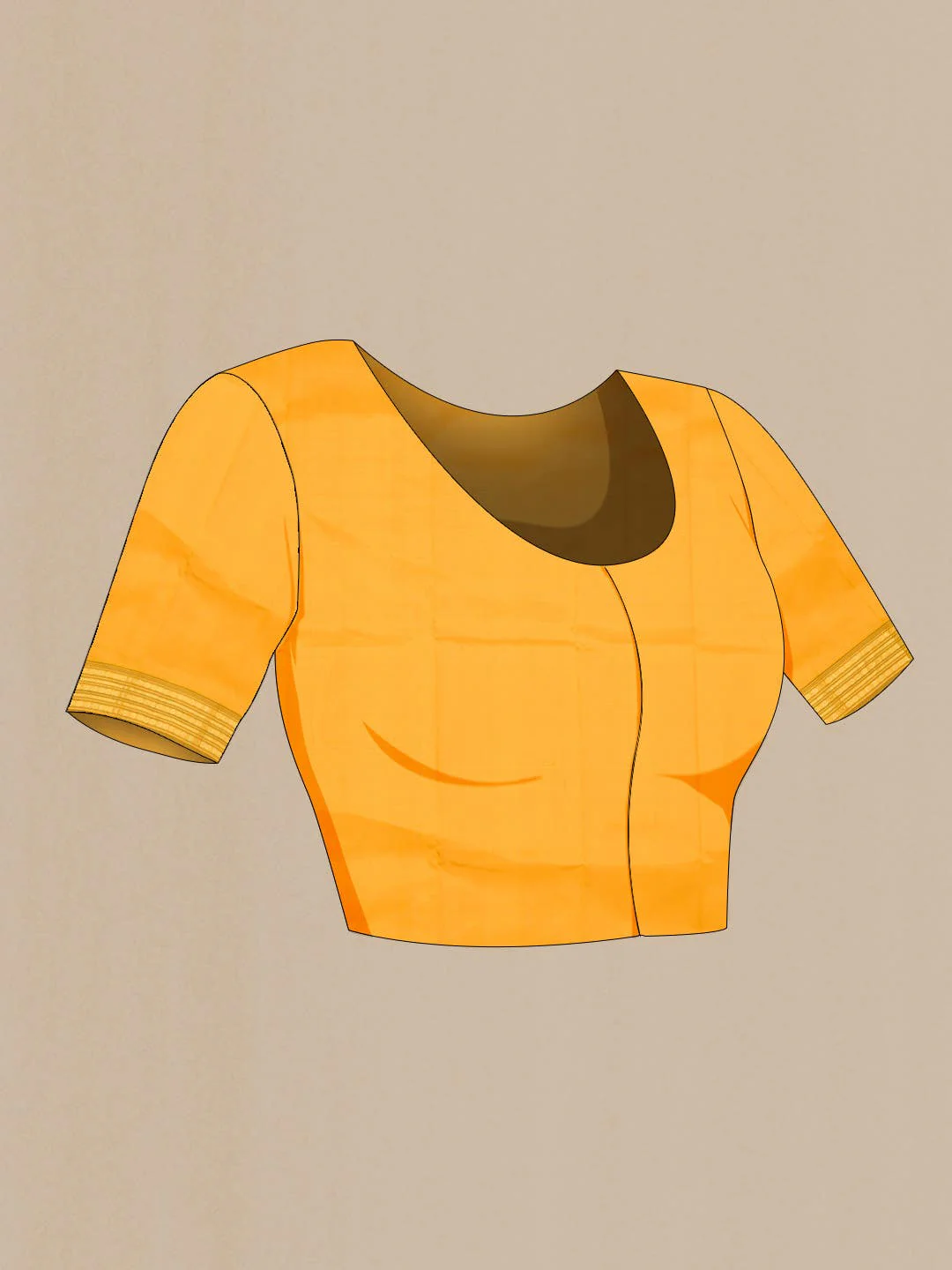 Yellow Kanjivaram Silk Saree - Image 6