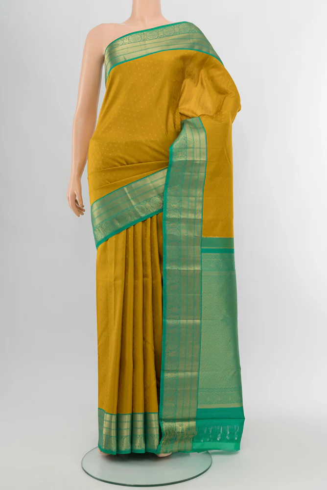 Yellow Kanchipuram Silk Saree