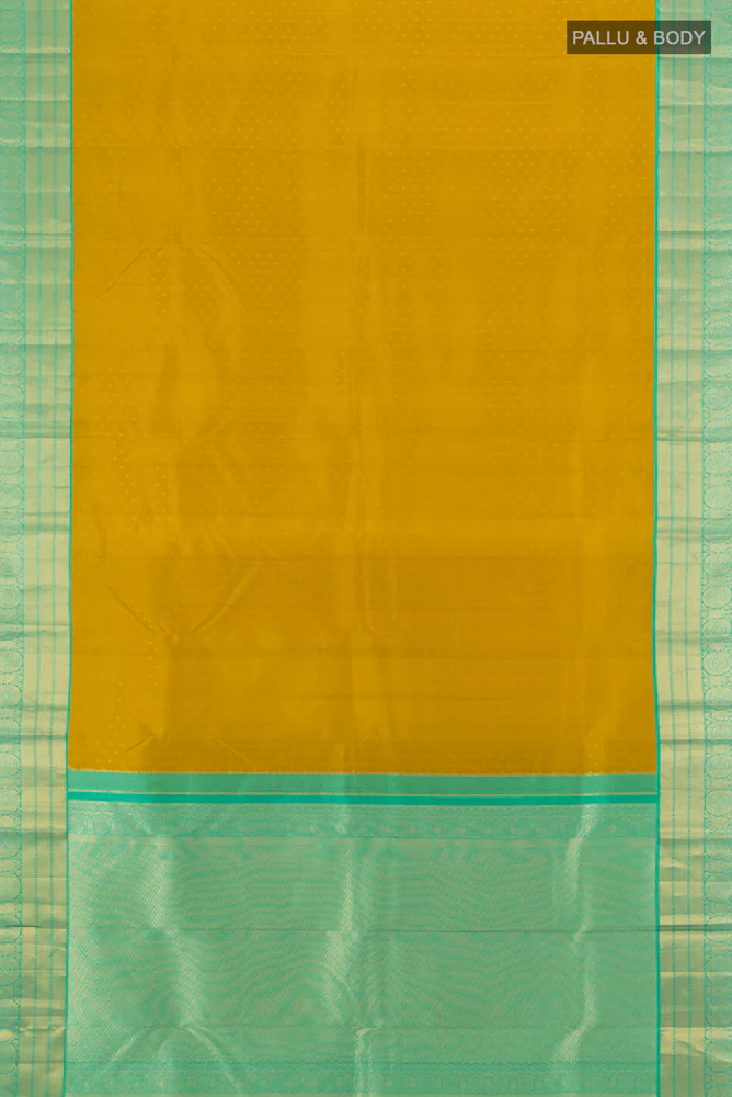 Yellow Kanchipuram Silk Saree - Image 5