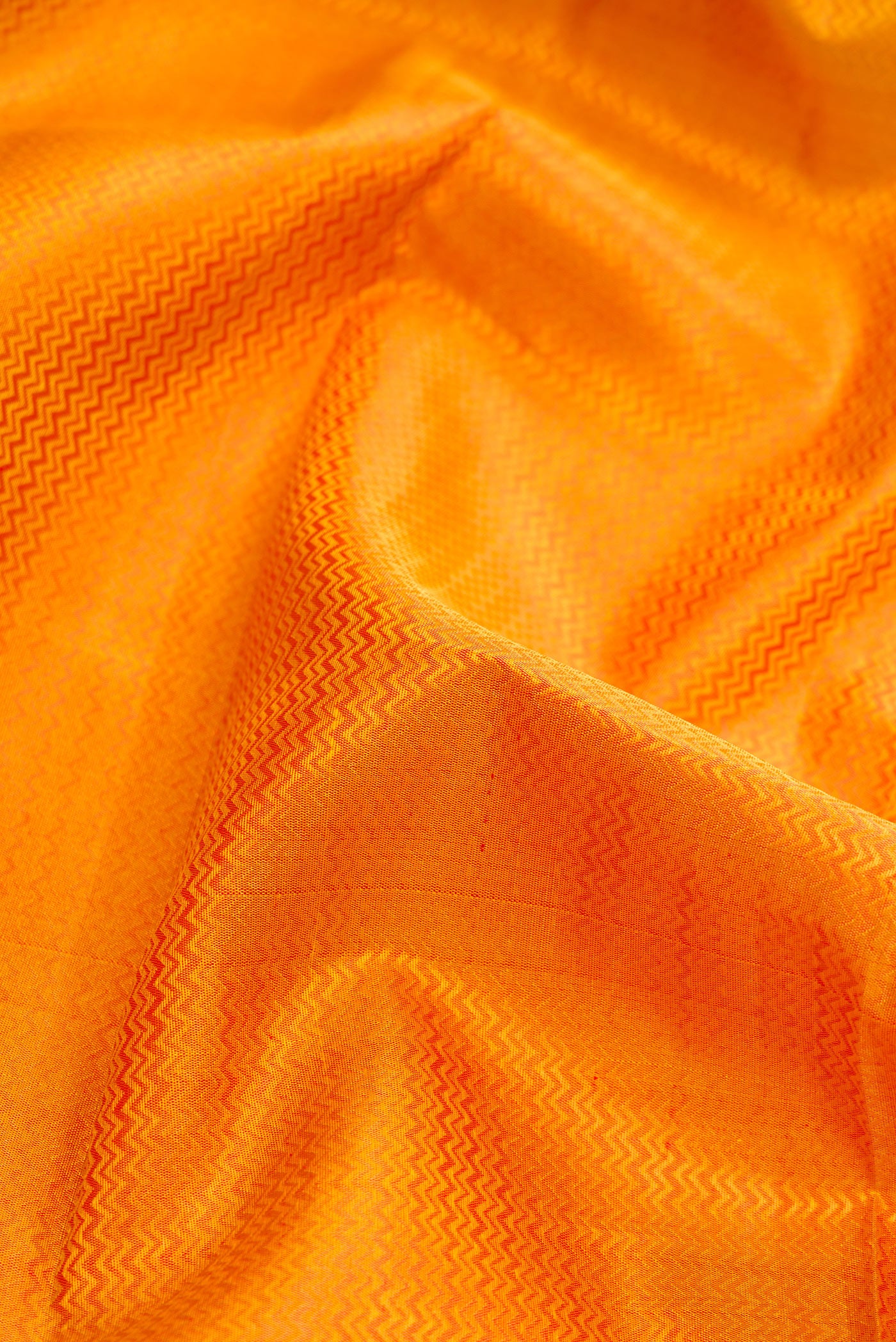 Pure Silk Pure Zari Yellow Kanchipuram Saree - Image 2