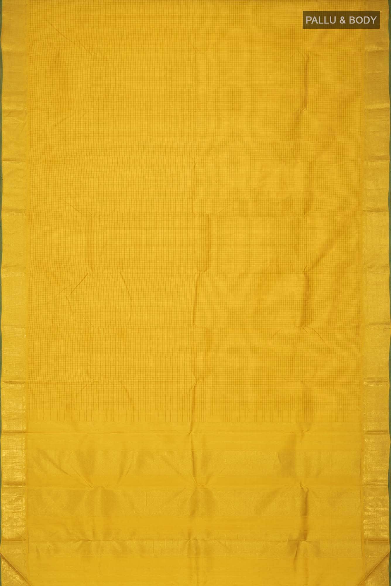 Yellow Kanchipuram Silk Saree - Image 4