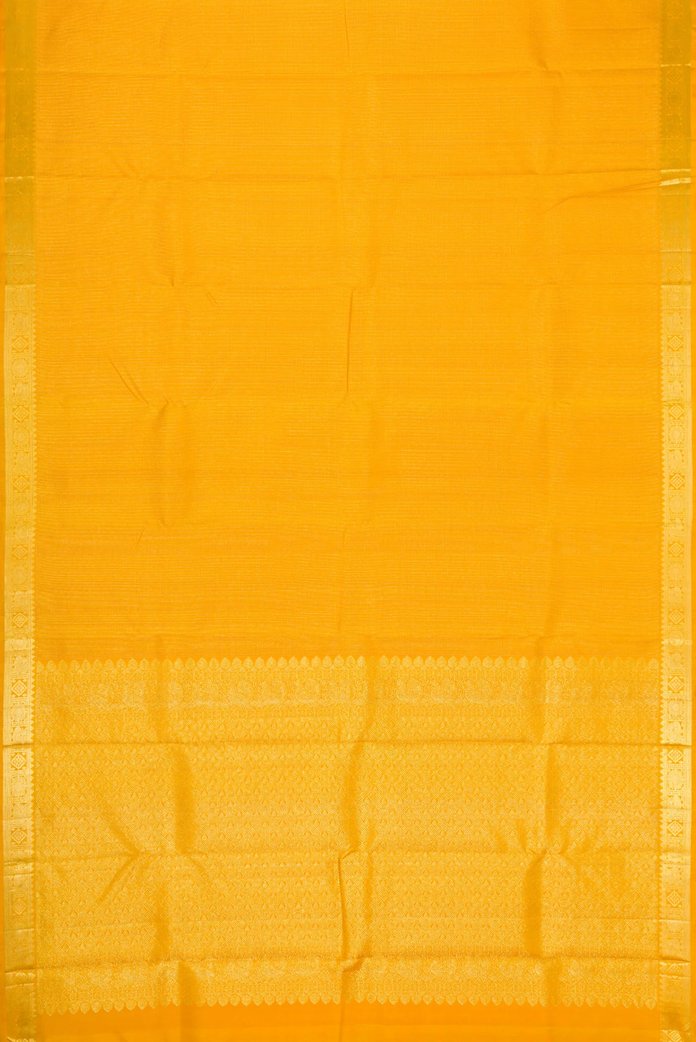 Yellow Kanchipuram Silk Saree - Image 6