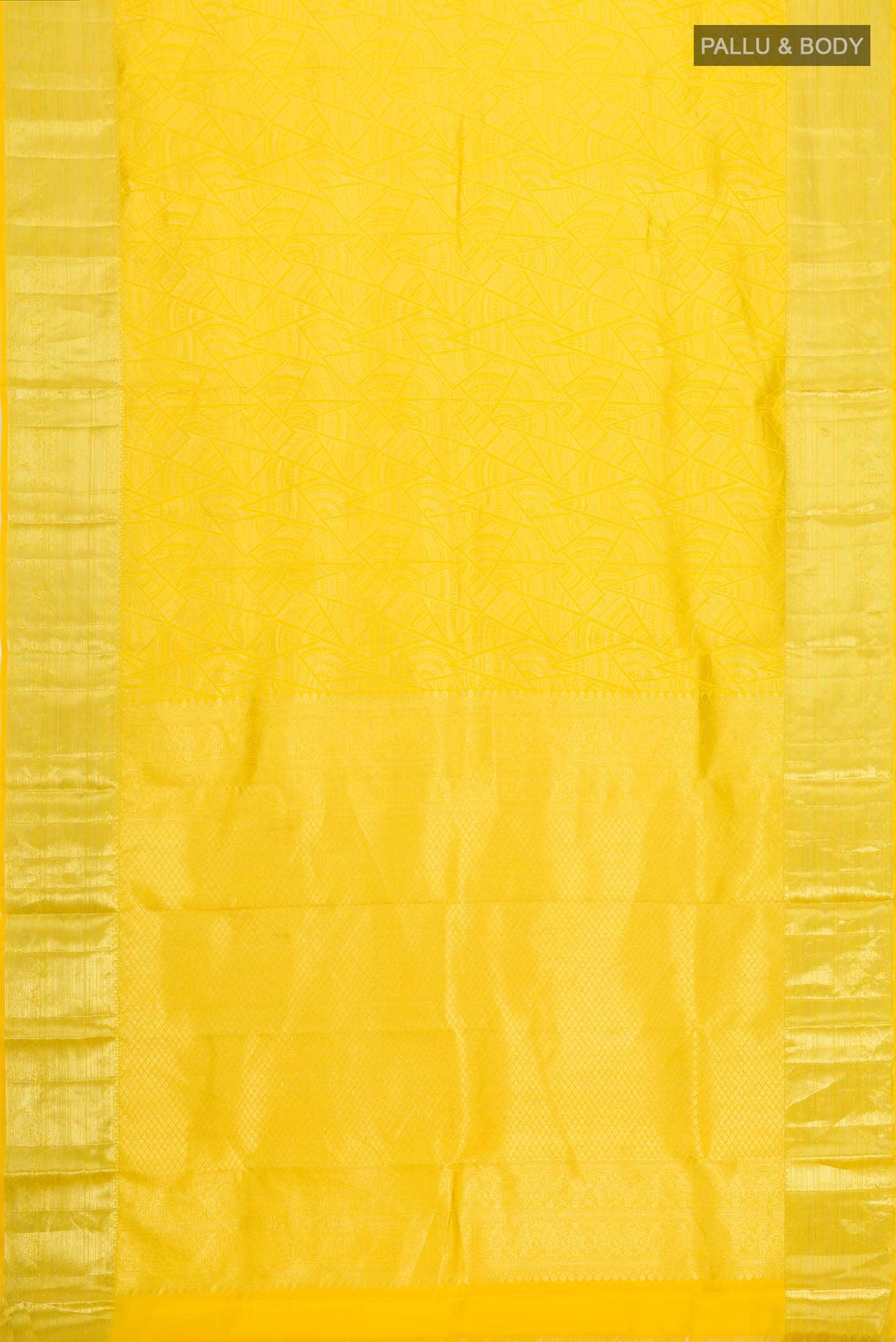 Yellow Kanchipuram Silk Saree - Image 4