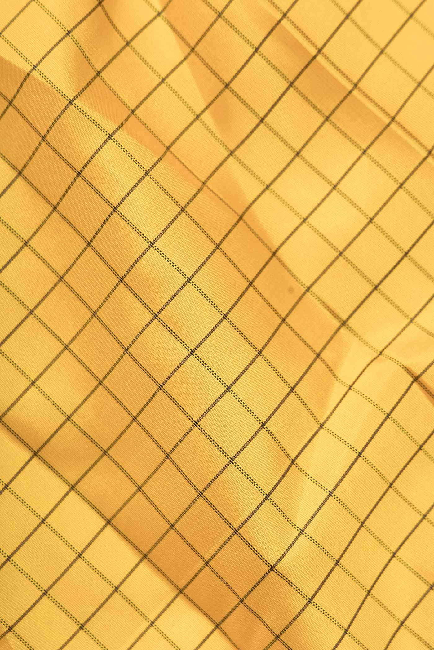 Yellow Kanchipuram Silk Saree - Image 3