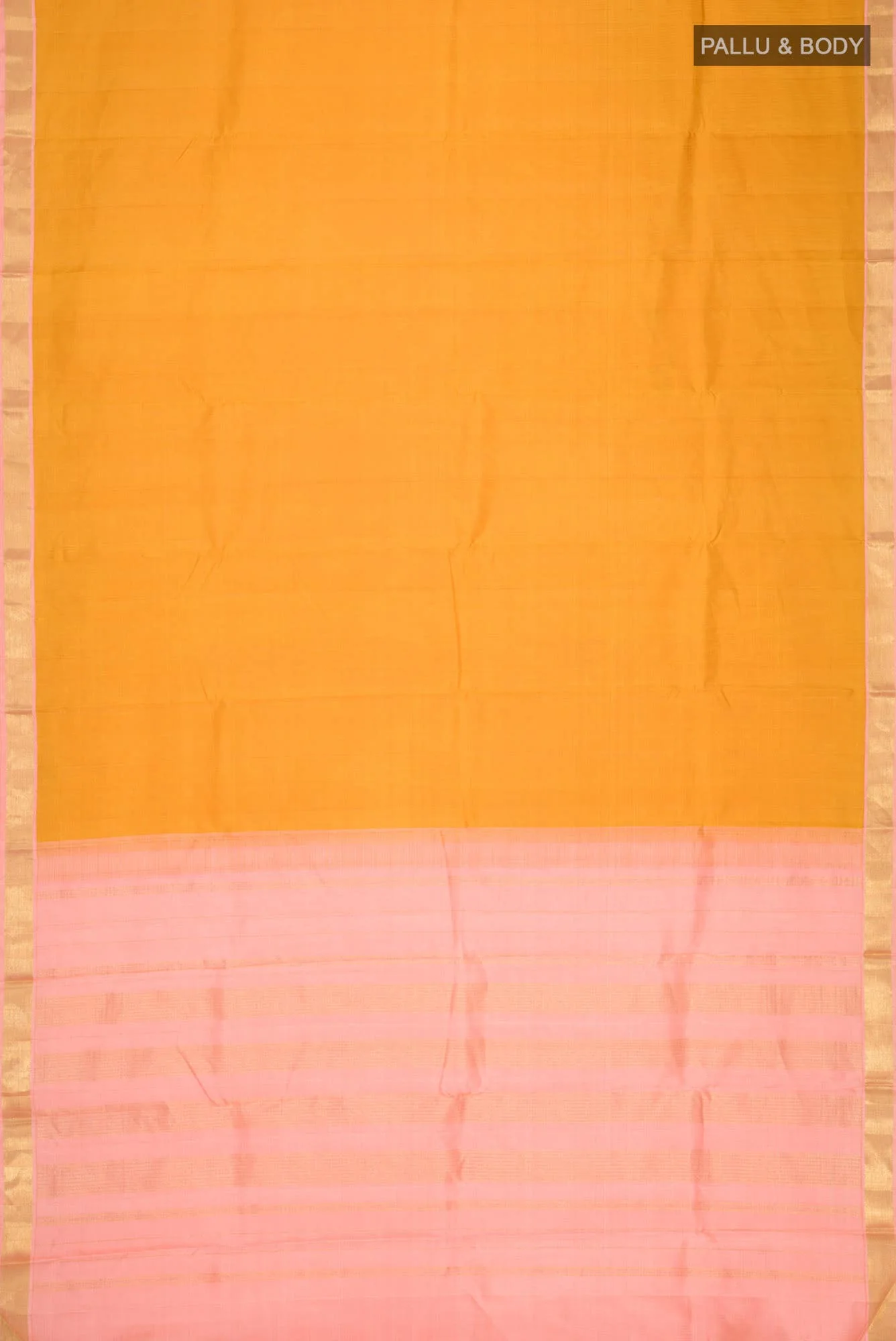 Yellow Kanchipuram Silk Saree - Image 4